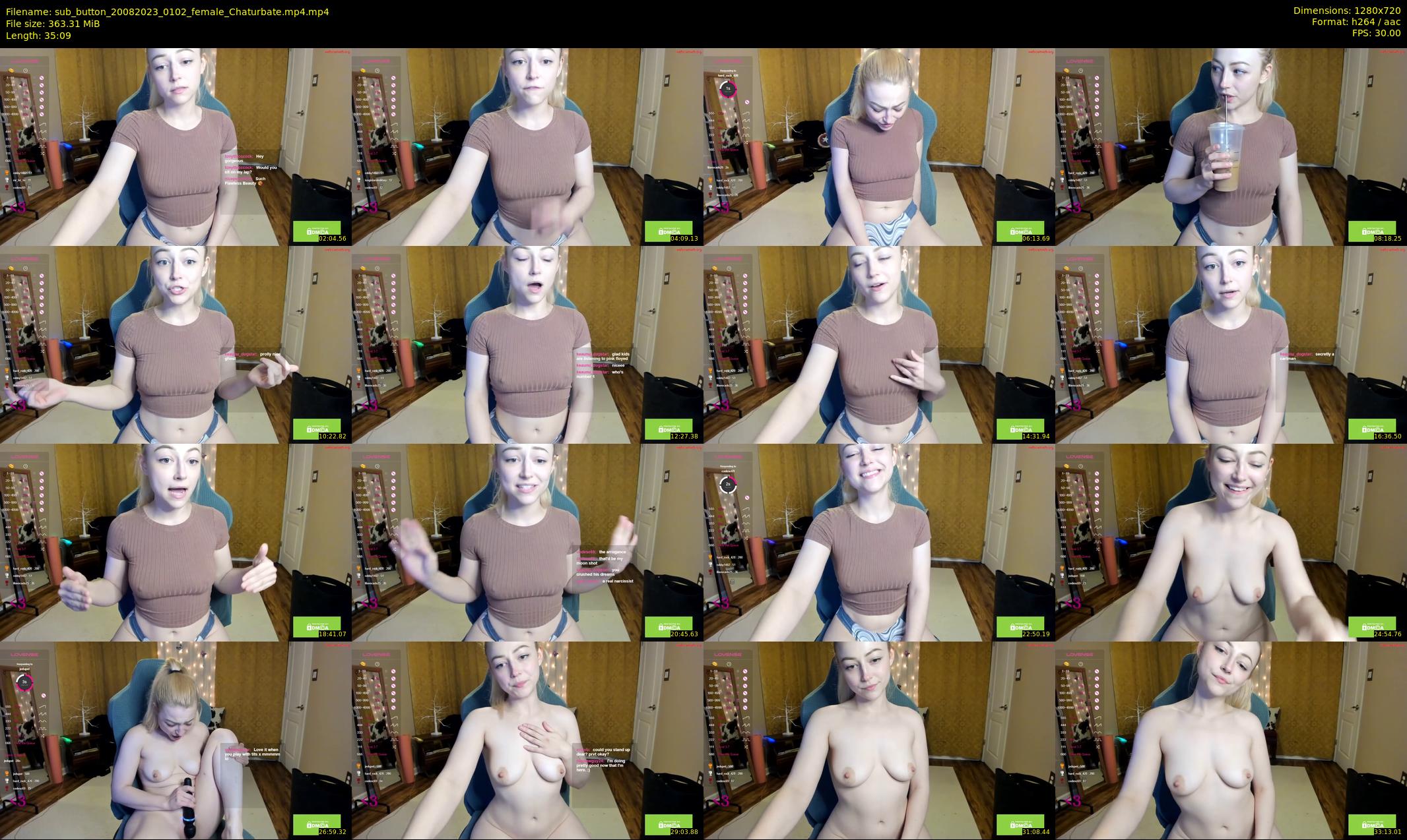 sub_button — 36 minute Chaturbate female cam show recording, 720p, Aug 20, 2023