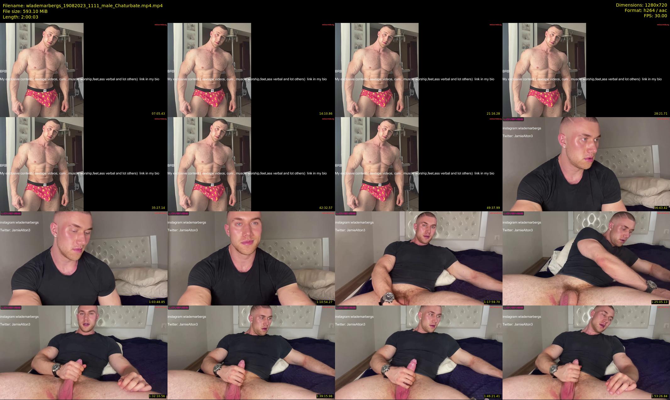 wlademarbergs — 121 minute Chaturbate male cam show recording, 720p, Aug 19, 2023