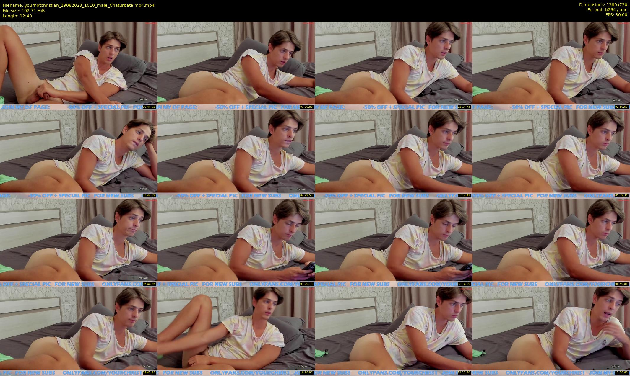 yourhotchristian — 13 minute Chaturbate male cam show recording, 720p, Aug 19, 2023
