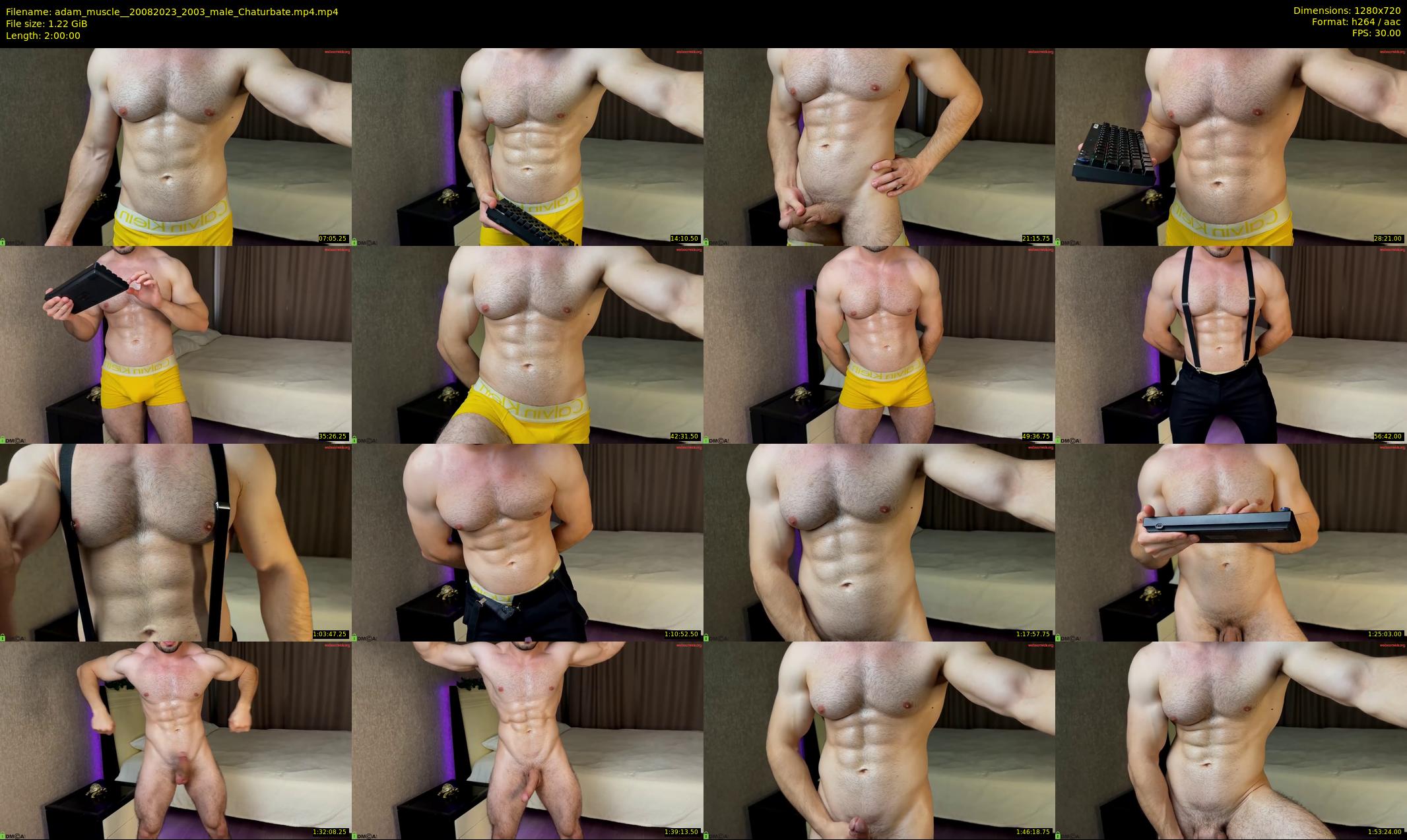 adam_muscle_ — 120 minute Chaturbate male cam show recording, 720p, Aug 20, 2023