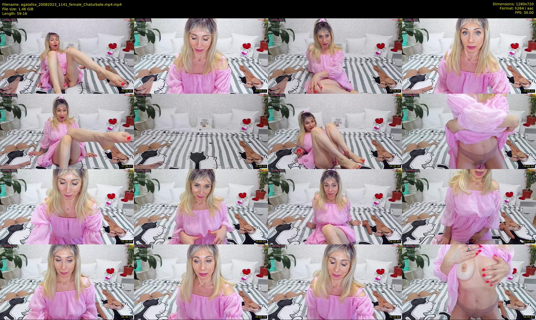 agatafox — 60 minute Chaturbate female cam show recording, 720p, Aug 20, 2023