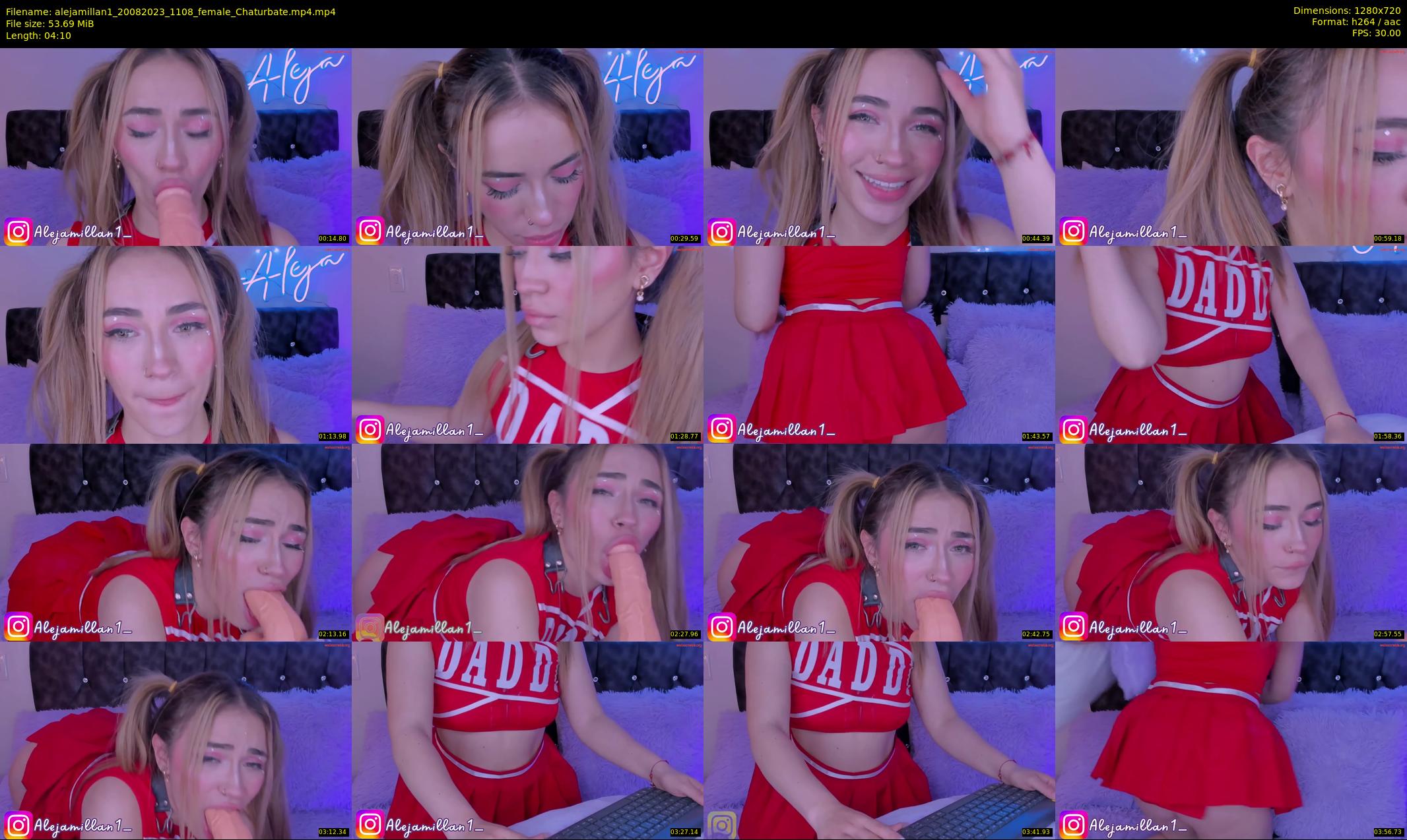 alejamillan1 — 5 minute Chaturbate female cam show recording, 720p, Aug 20, 2023