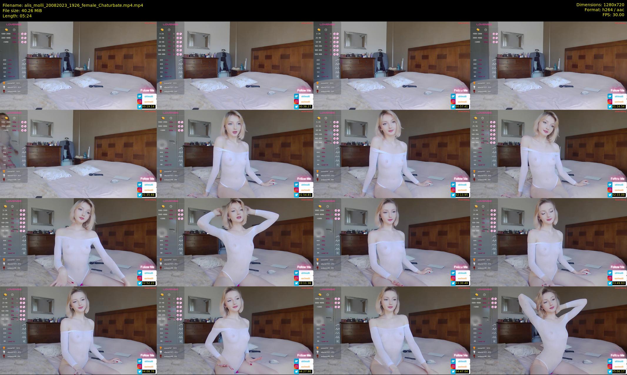 alis_molli — 6 minute Chaturbate female cam show recording, 720p, Aug 20, 2023
