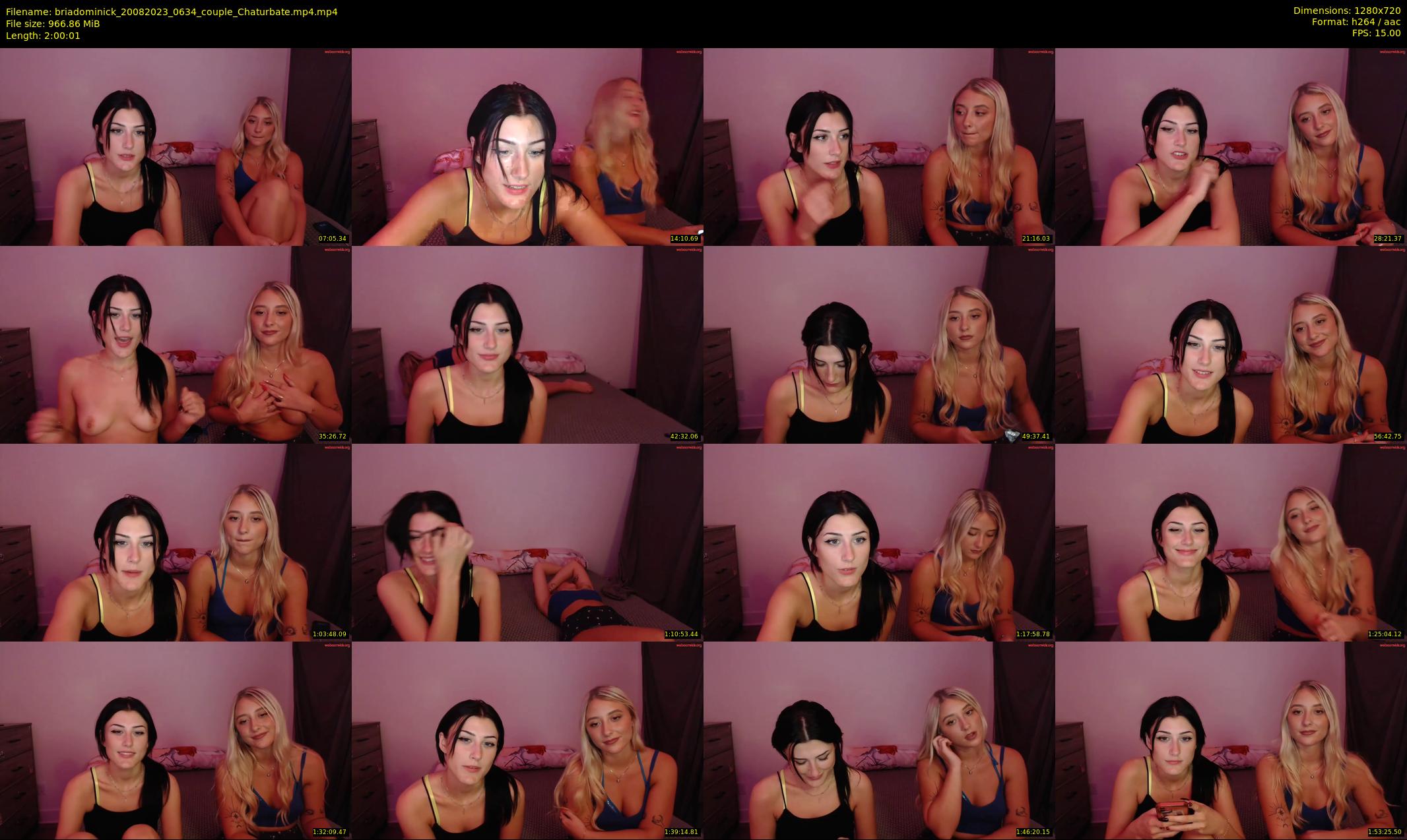 briadominick — 121 minute Chaturbate couple cam show recording, 720p, Aug 20, 2023