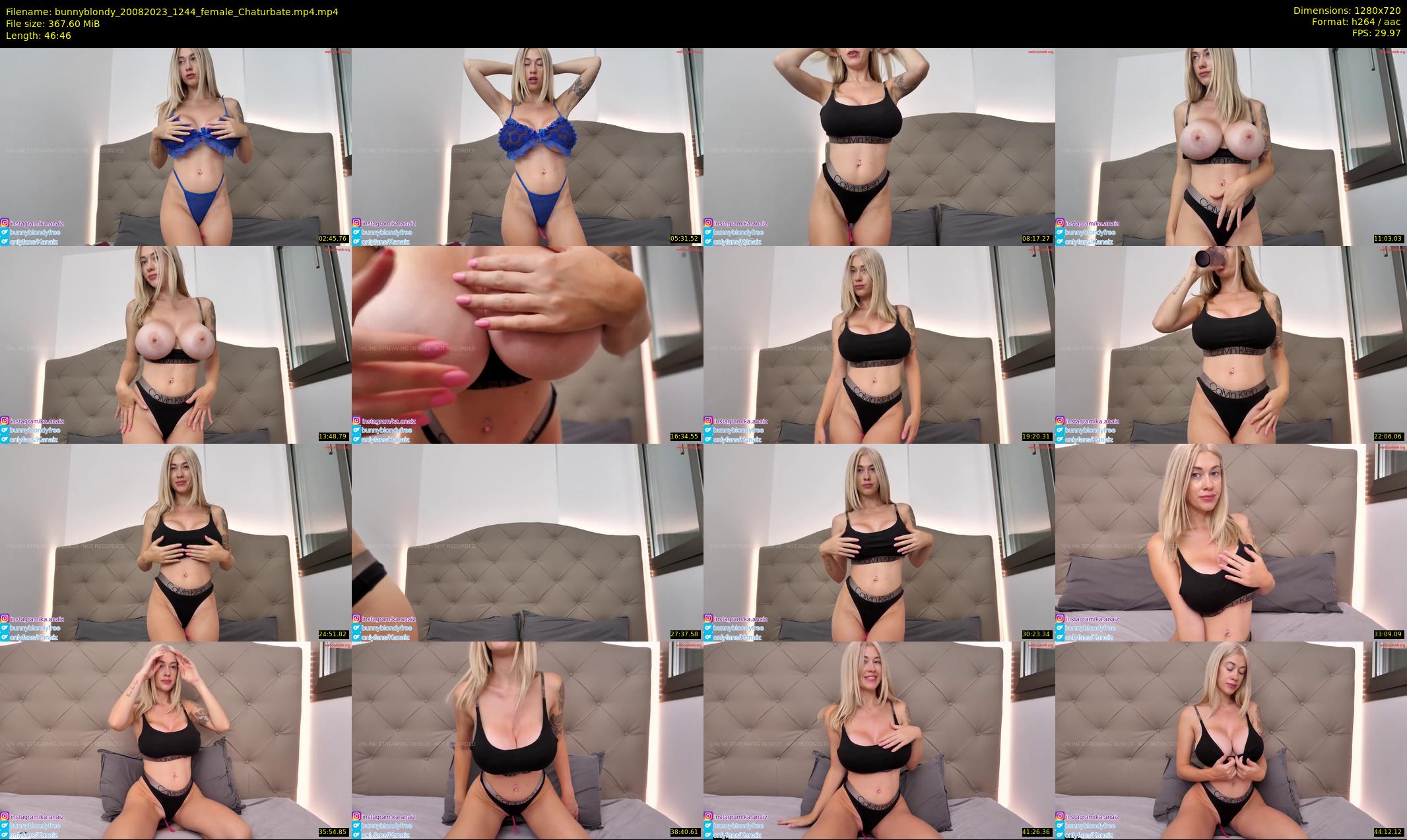 bunnyblondy — 47 minute Chaturbate female cam show recording, 720p, Aug 20, 2023