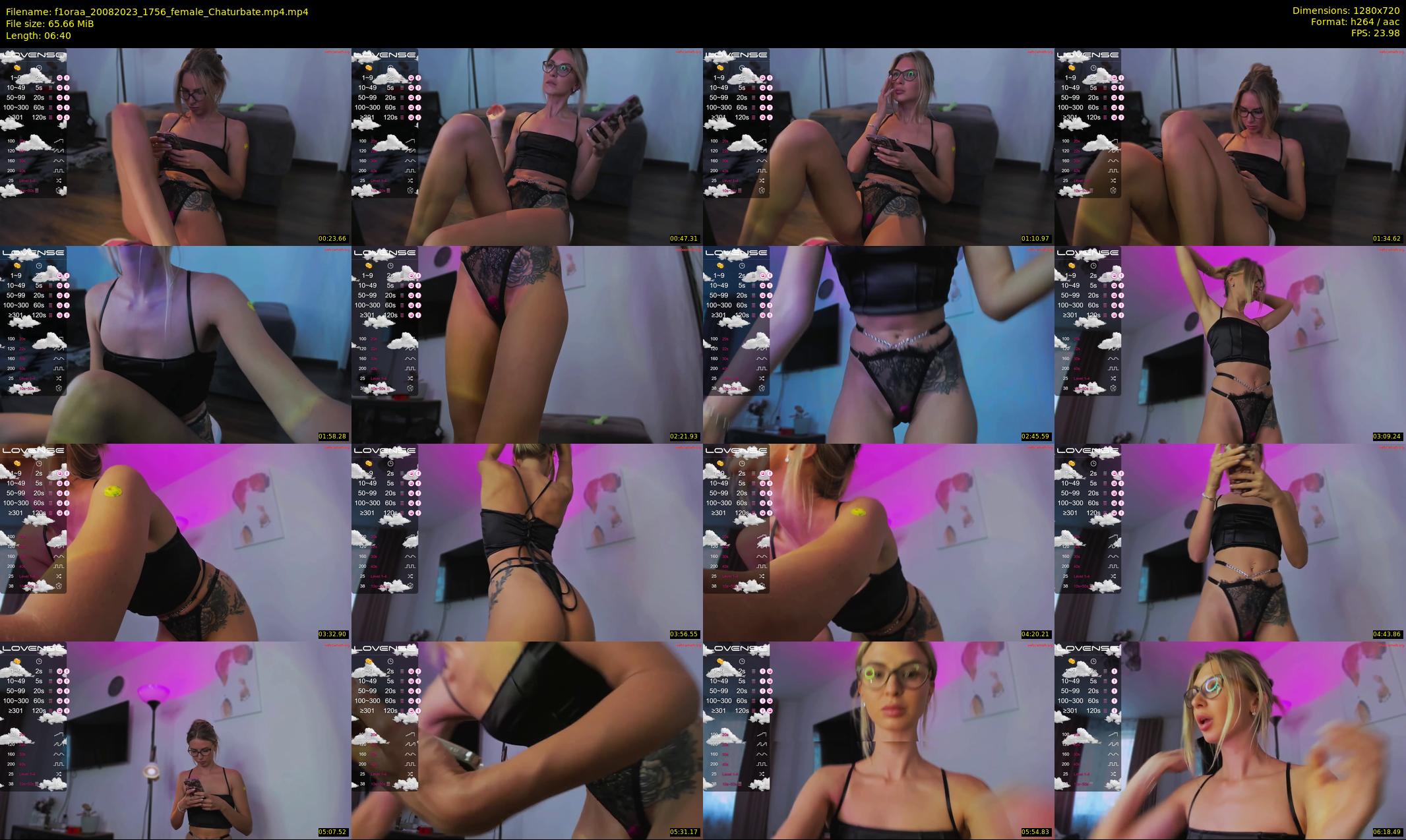 f1oraa — 7 minute Chaturbate female cam show recording, 720p, Aug 20, 2023