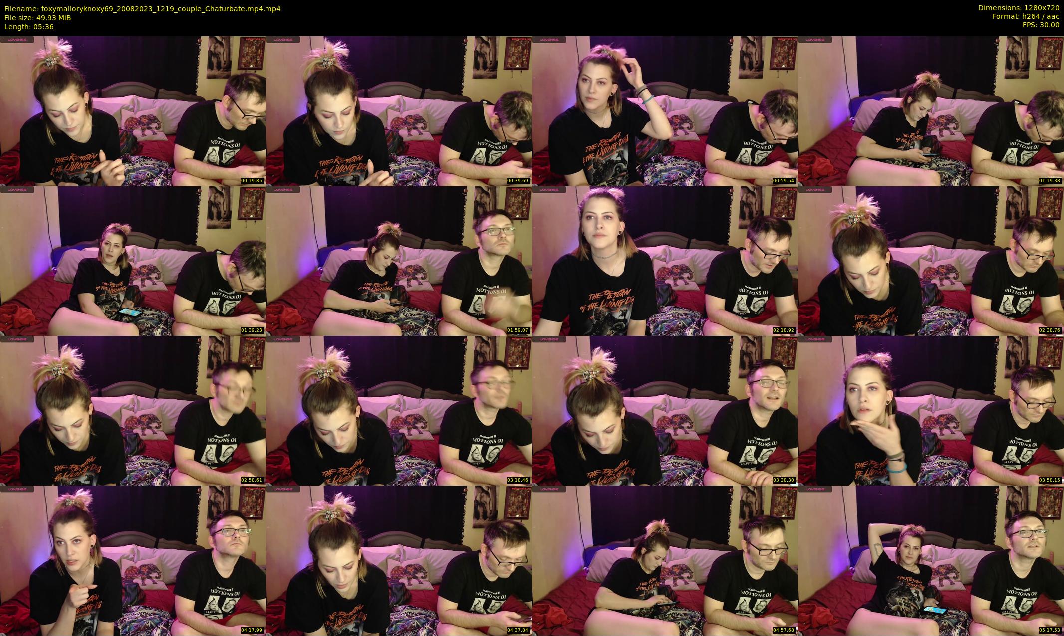 foxymalloryknoxy69 — 6 minute Chaturbate couple cam show recording, 720p, Aug 20, 2023