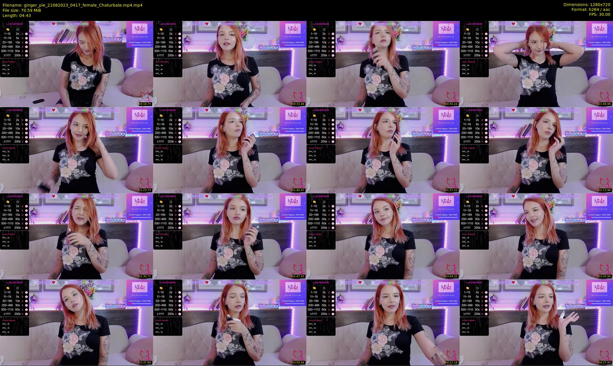ginger_pie — 5 minute Chaturbate female cam show recording, 720p, Aug 21, 2023
