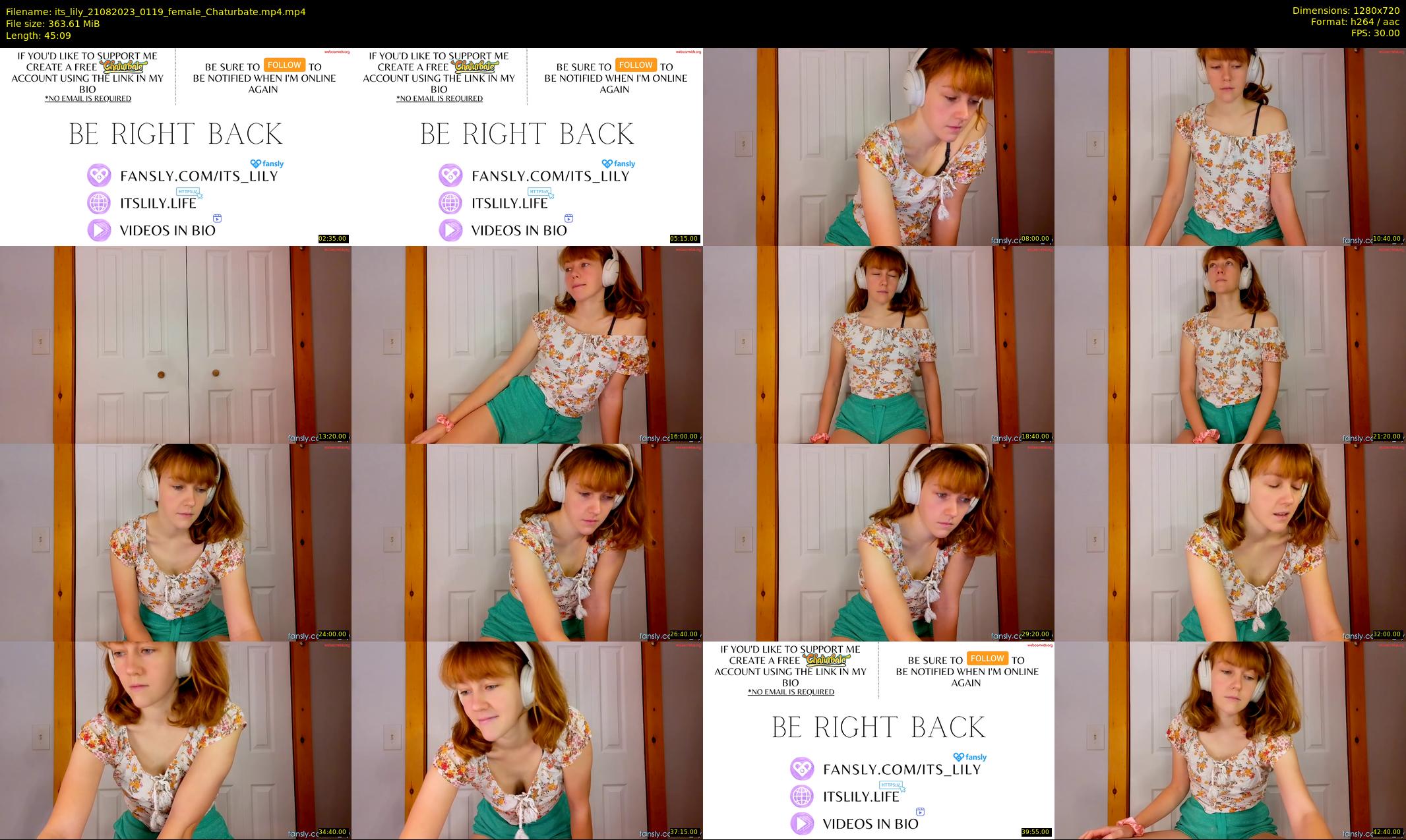 its_lily — 46 minute Chaturbate female cam show recording, 720p, Aug 21, 2023