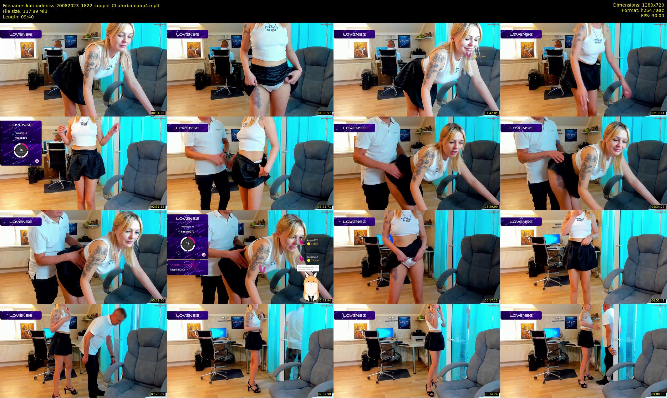 karinadeniss — 10 minute Chaturbate couple cam show recording, 720p, Aug 20, 2023