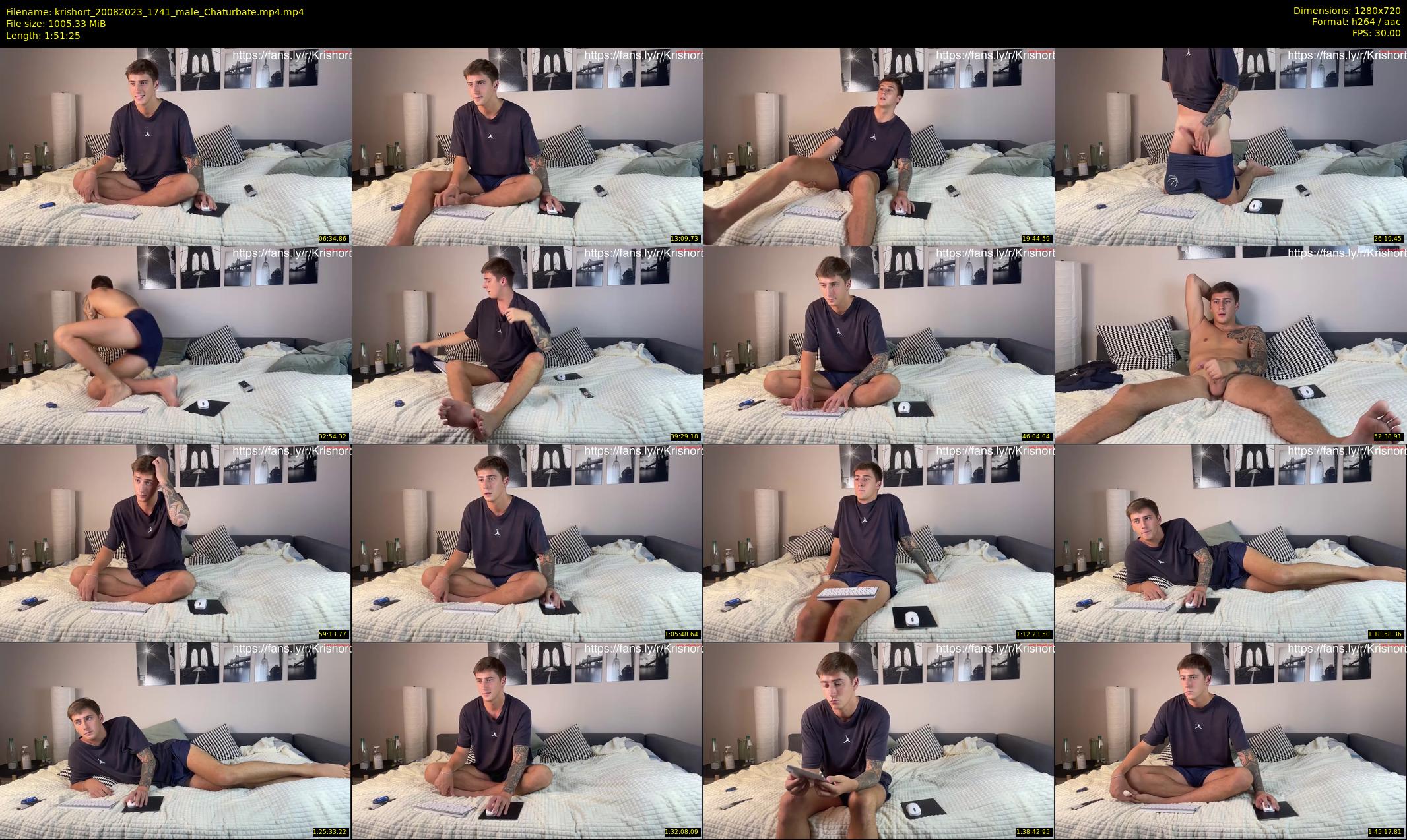 krishort — 112 minute Chaturbate male cam show recording, 720p, Aug 20, 2023