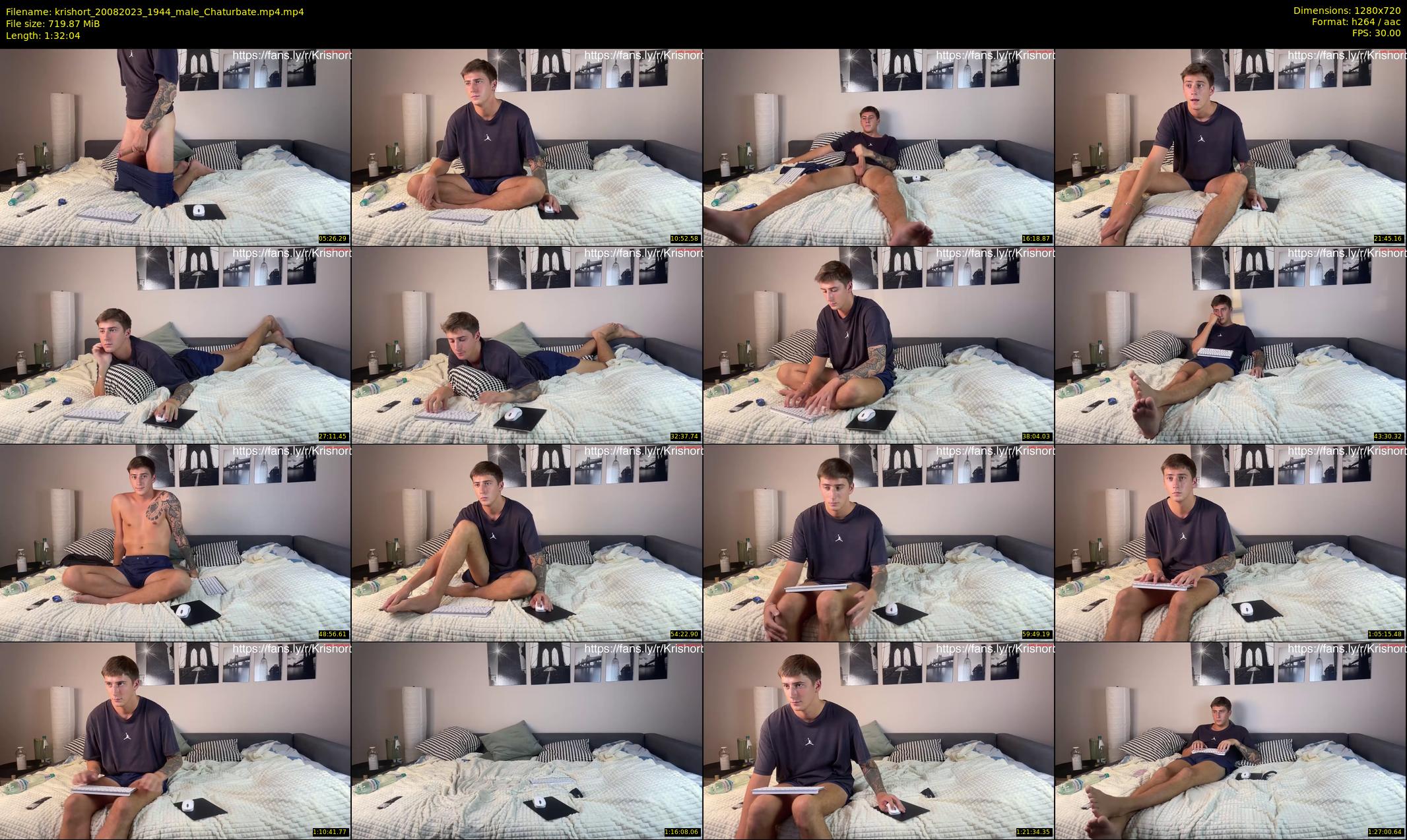 krishort — 93 minute Chaturbate male cam show recording, 720p, Aug 20, 2023