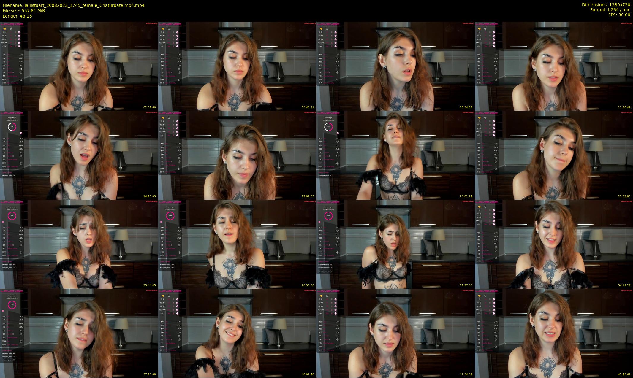 lallistuart — 49 minute Chaturbate female cam show recording, 720p, Aug 20, 2023
