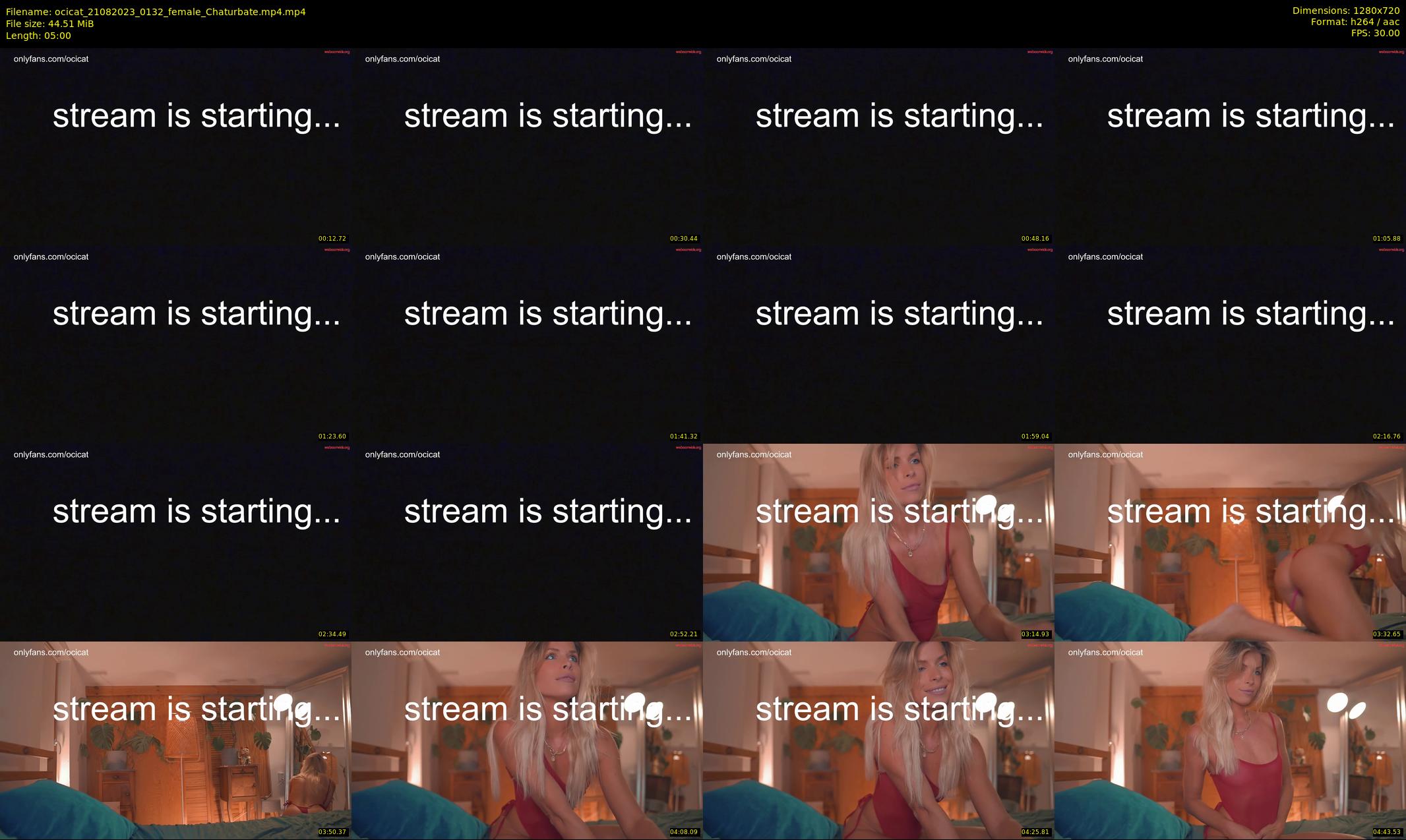 ocicat — 5 minute Chaturbate female cam show recording, 720p, Aug 21, 2023