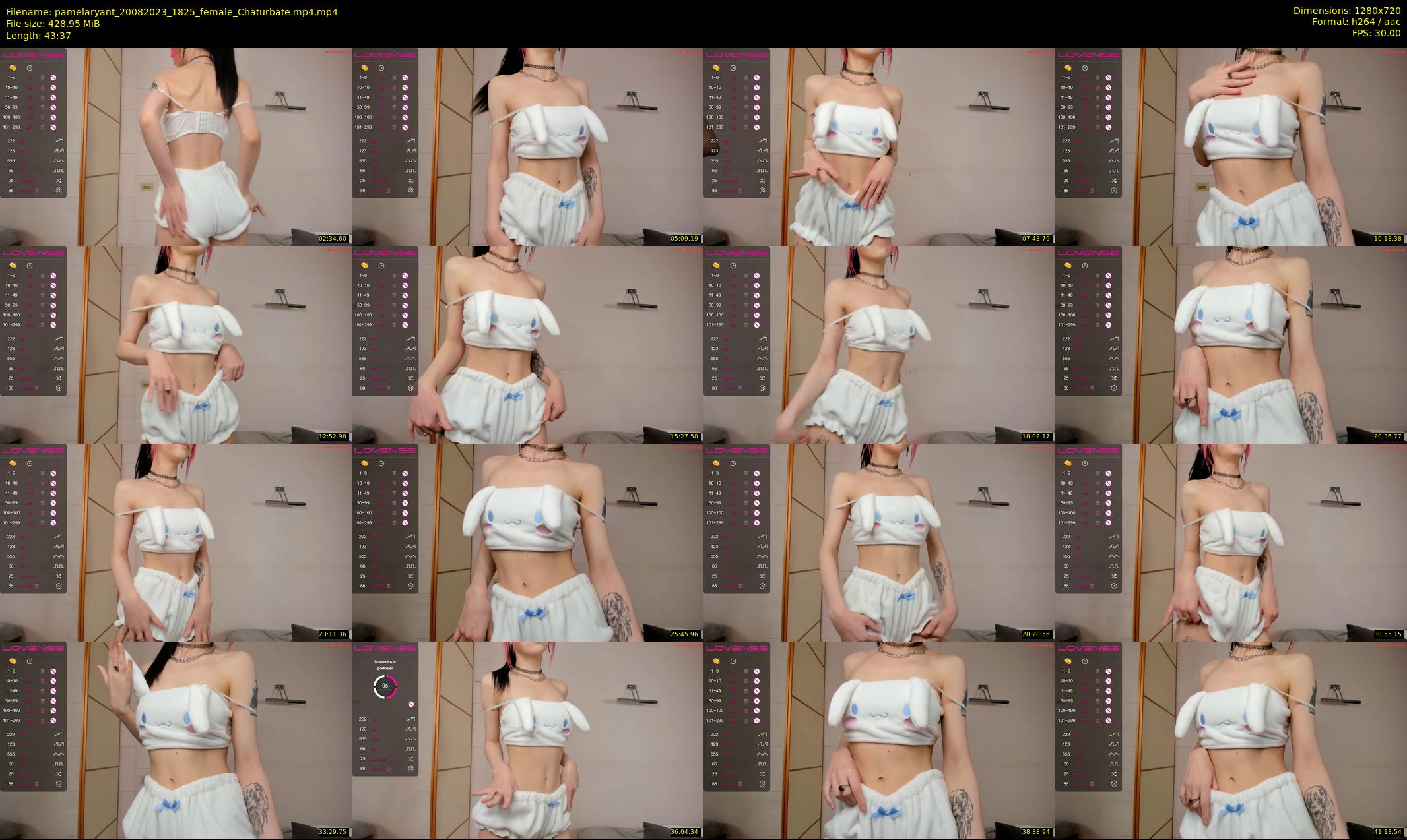 pamelaryant — 44 minute Chaturbate female cam show recording, 720p, Aug 20, 2023