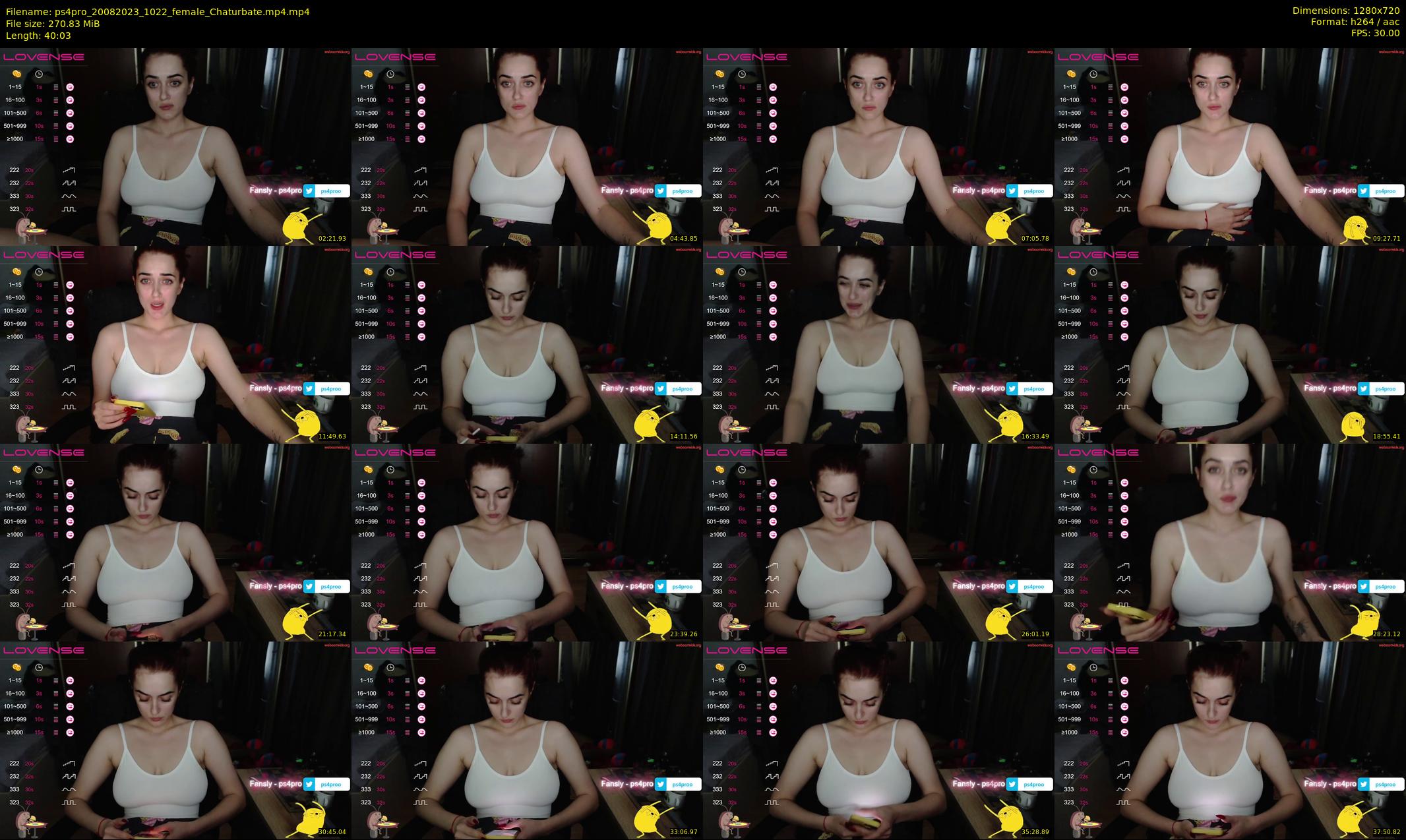 ps4pro — 41 minute Chaturbate female cam show recording, 720p, Aug 20, 2023
