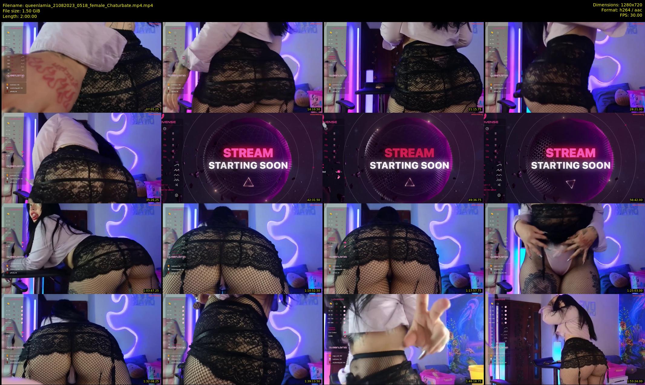 queenlamia — 120 minute Chaturbate female cam show recording, 720p, Aug 21, 2023