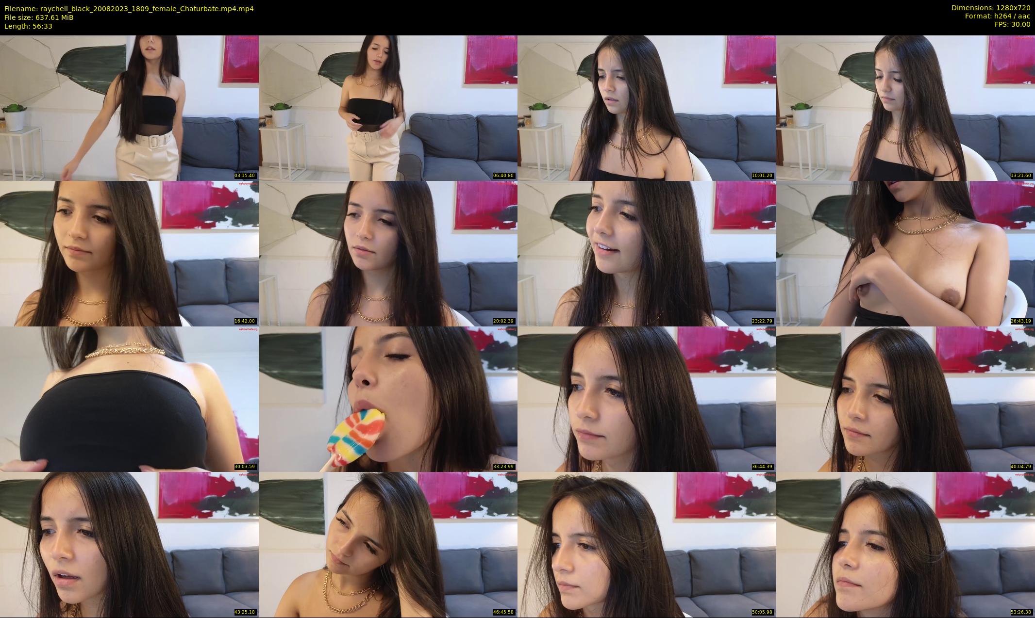 raychell_black — 57 minute Chaturbate female cam show recording, 720p, Aug 20, 2023