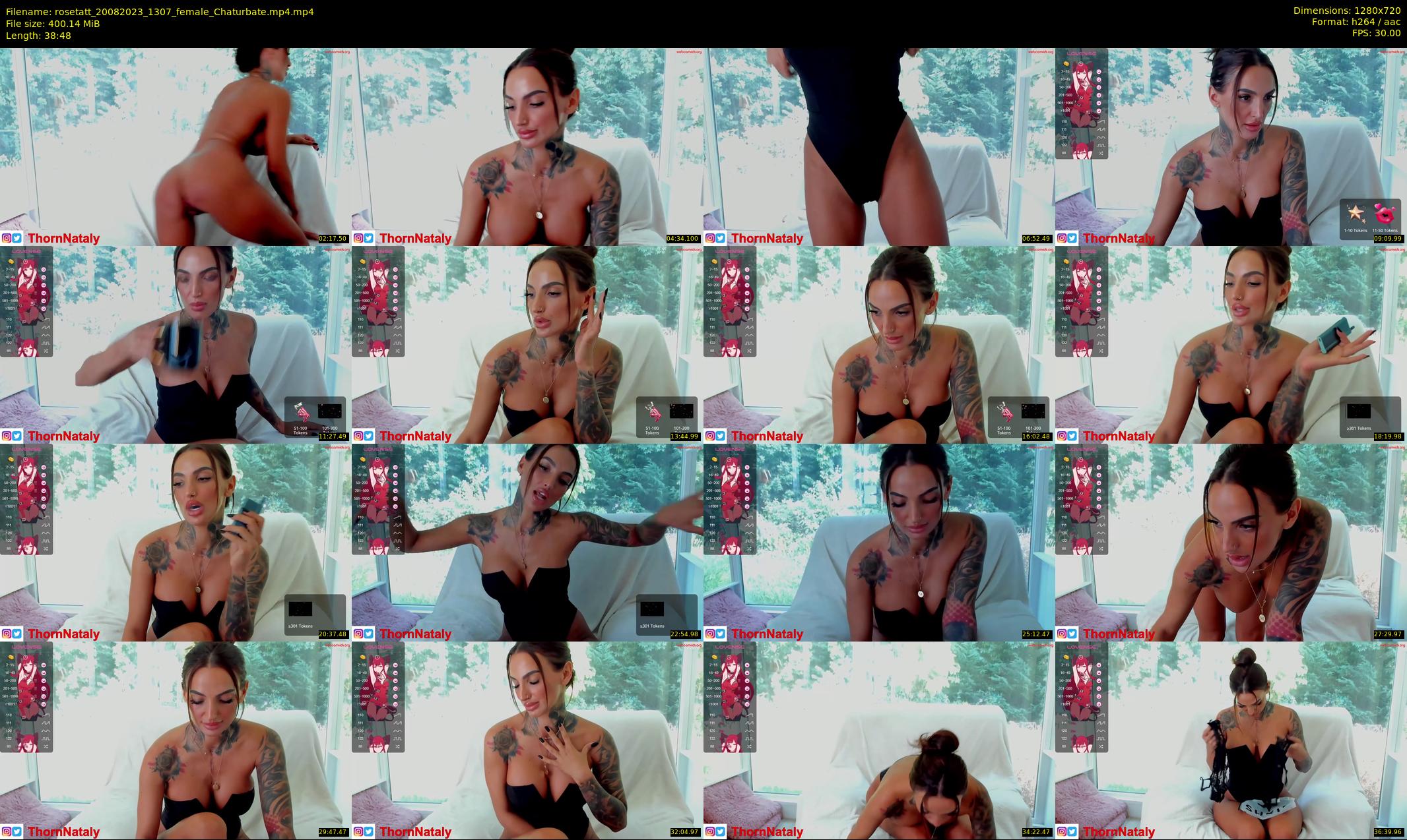 rosetatt — 39 minute Chaturbate female cam show recording, 720p, Aug 20, 2023