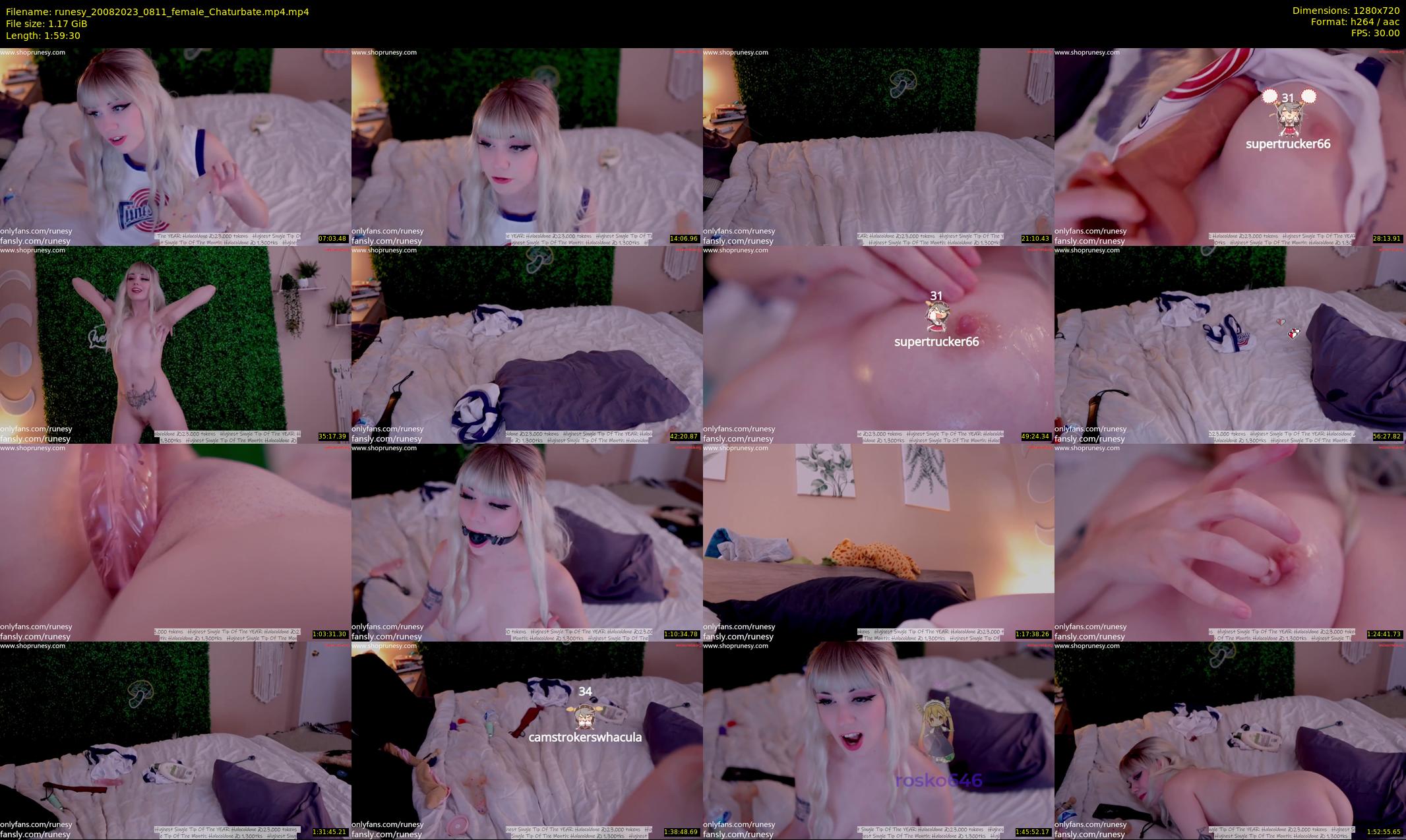 runesy — 120 minute Chaturbate female cam show recording, 720p, Aug 20, 2023