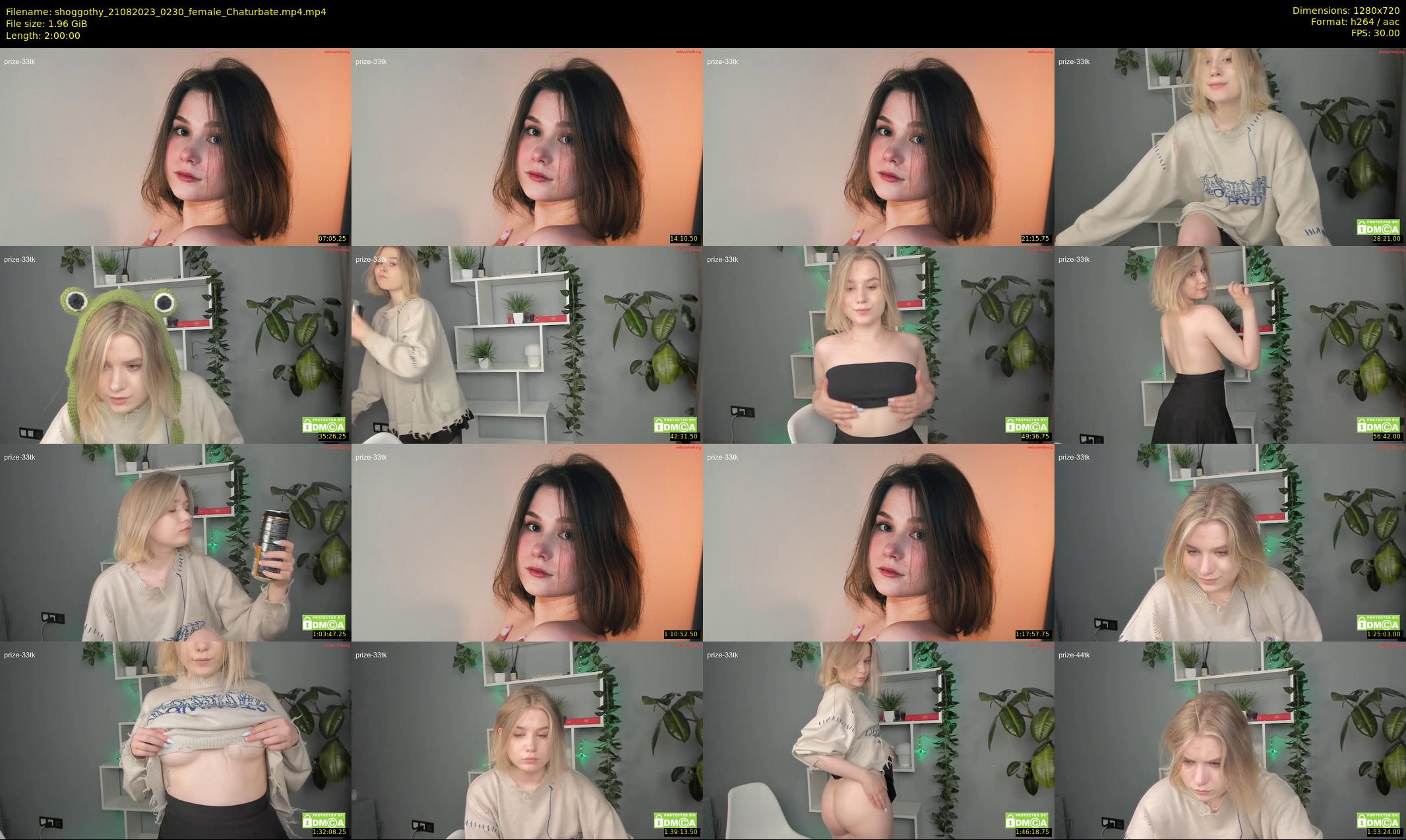 shoggothy — 120 minute Chaturbate female cam show recording, 720p, Aug 21, 2023