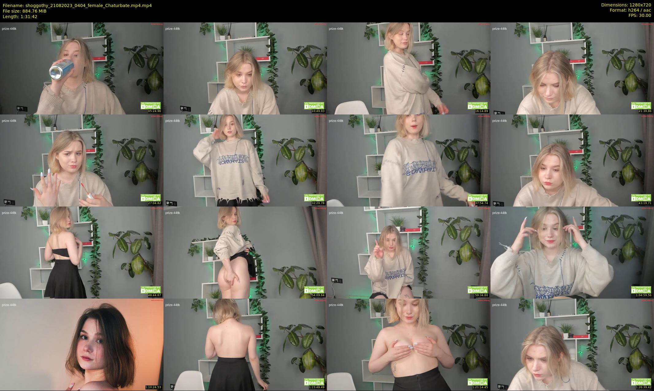 shoggothy — 92 minute Chaturbate female cam show recording, 720p, Aug 21, 2023
