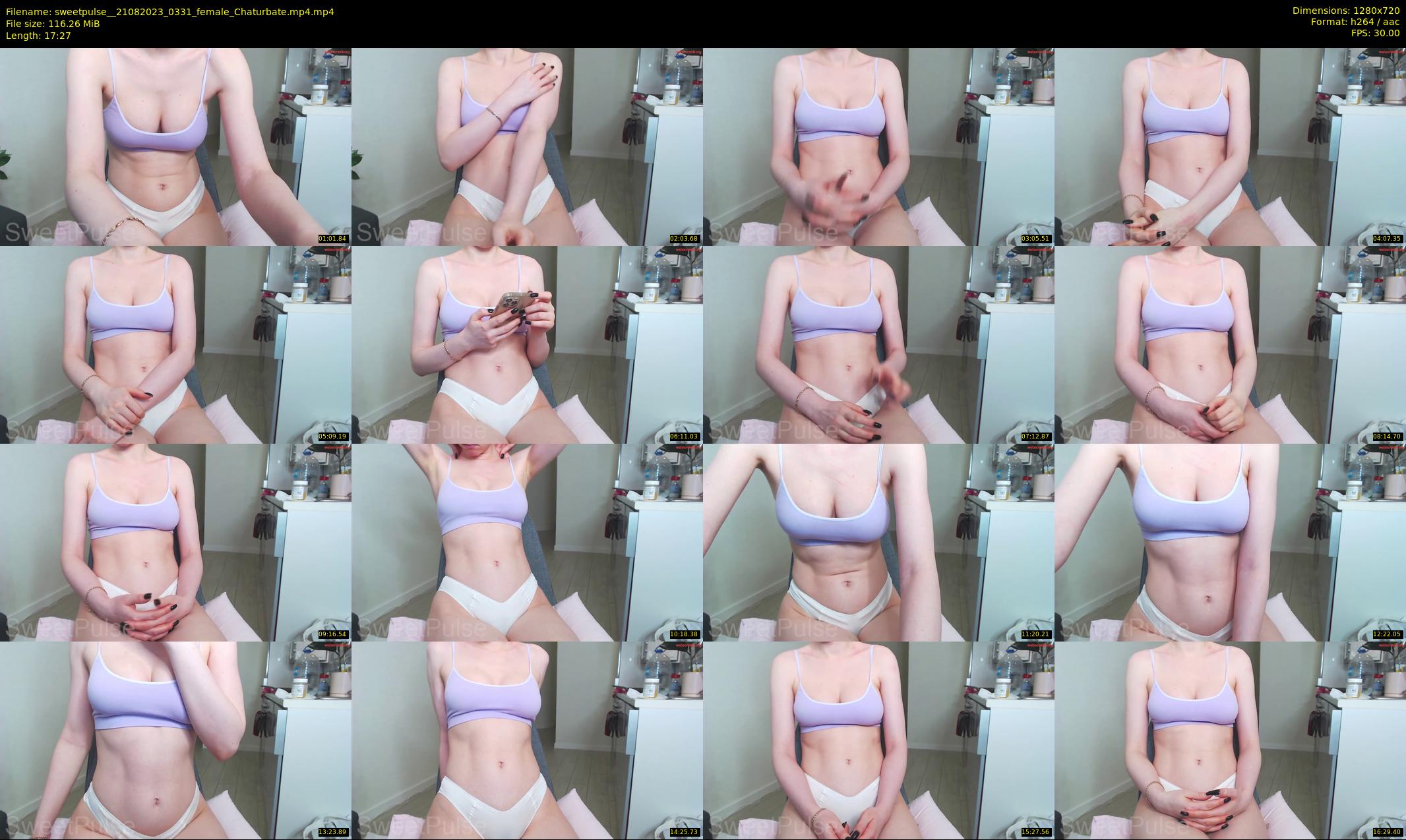 sweetpulse_ — 18 minute Chaturbate female cam show recording, 720p, Aug 21, 2023