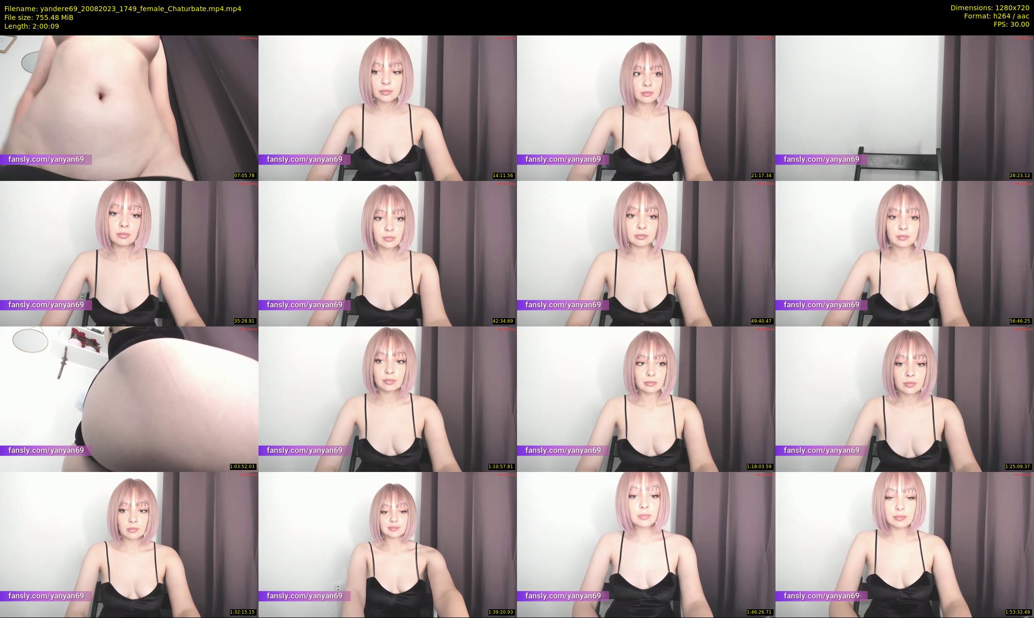 yandere69 — 121 minute Chaturbate female cam show recording, 720p, Aug 20, 2023