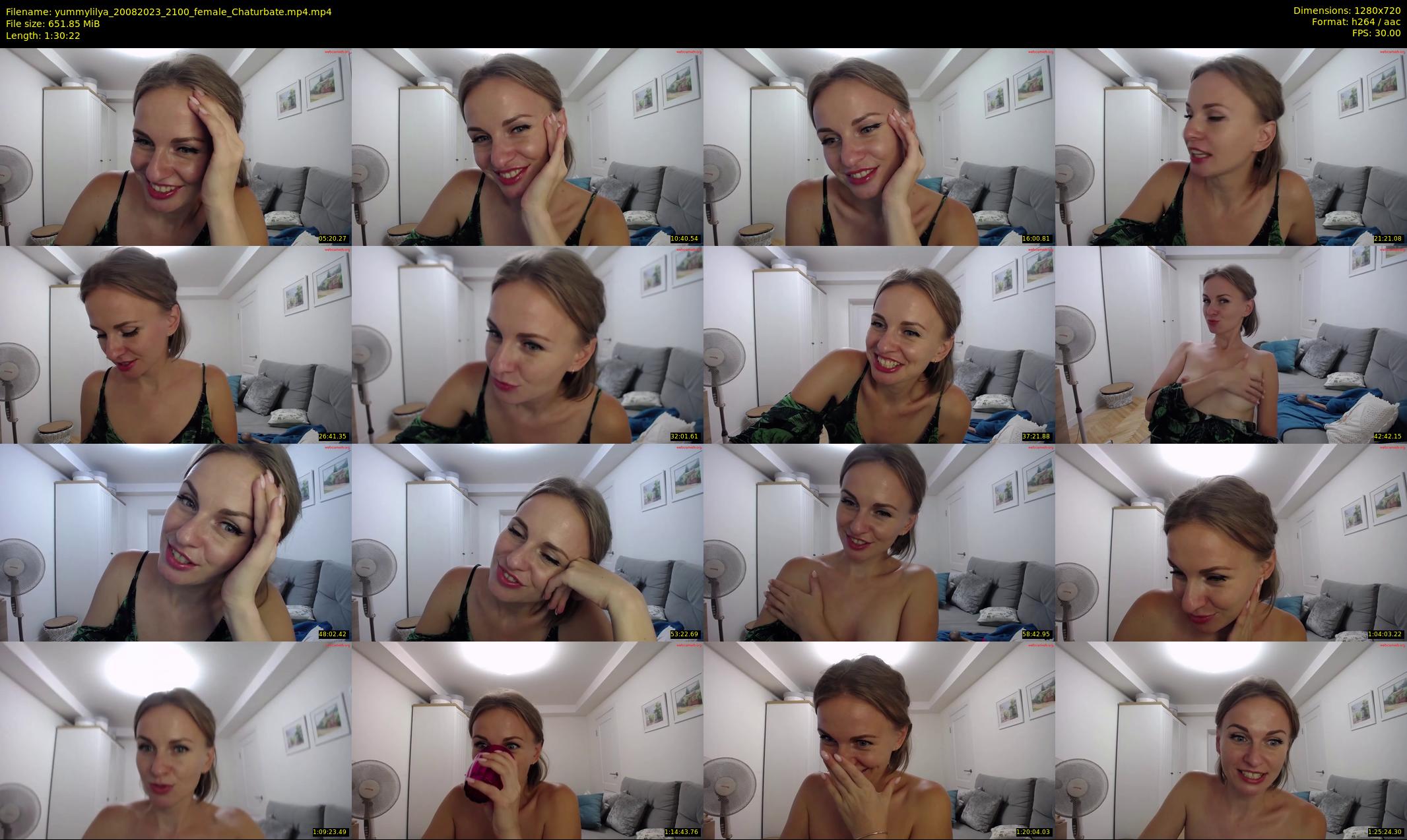 yummylilya — 91 minute Chaturbate female cam show recording, 720p, Aug 20, 2023