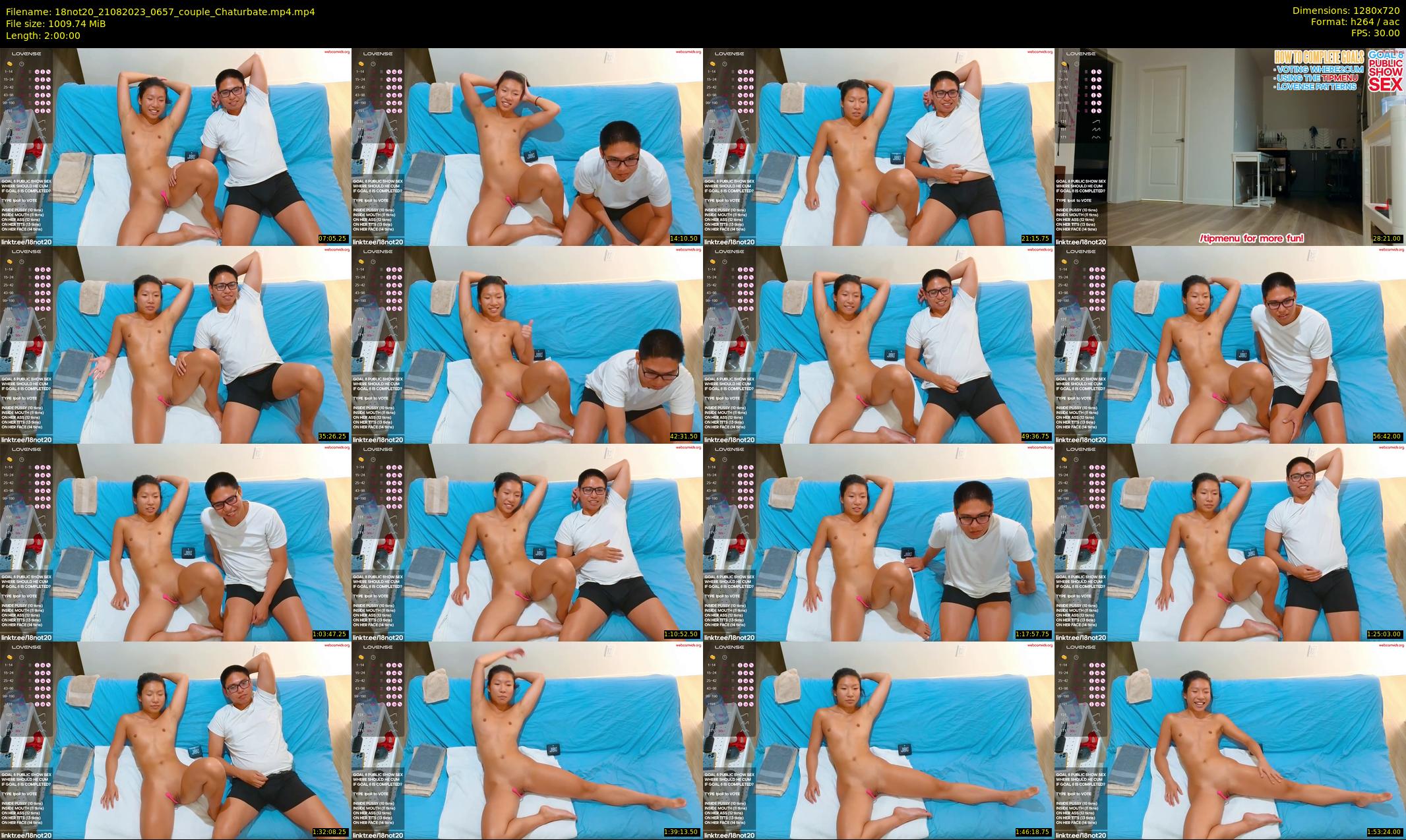 18not20 — 120 minute Chaturbate couple cam show recording, 720p, Aug 21, 2023