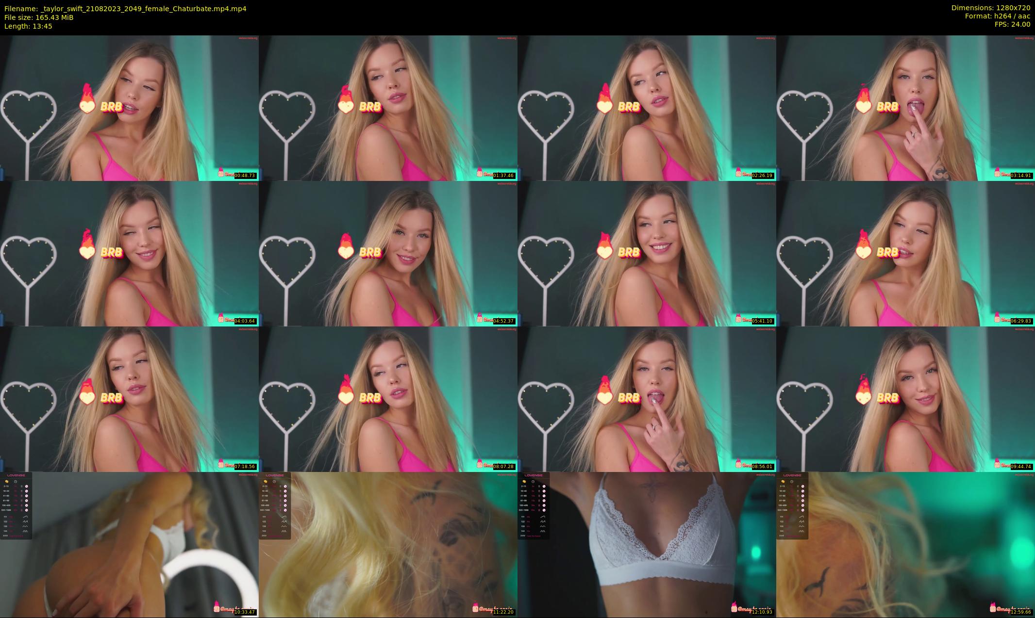_taylor_swift — 14 minute Chaturbate female cam show recording, 720p, Aug 21, 2023
