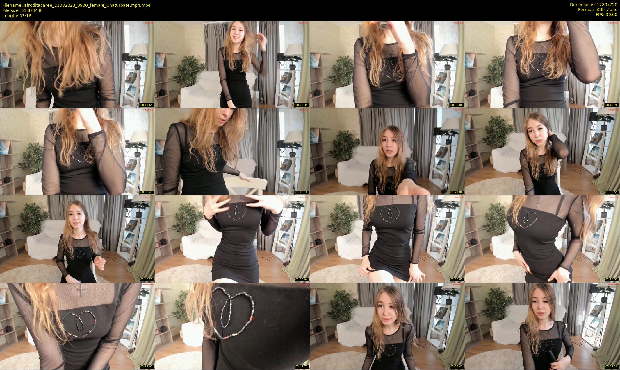 afroditacaree — 4 minute Chaturbate female cam show recording, 720p, Aug 21, 2023