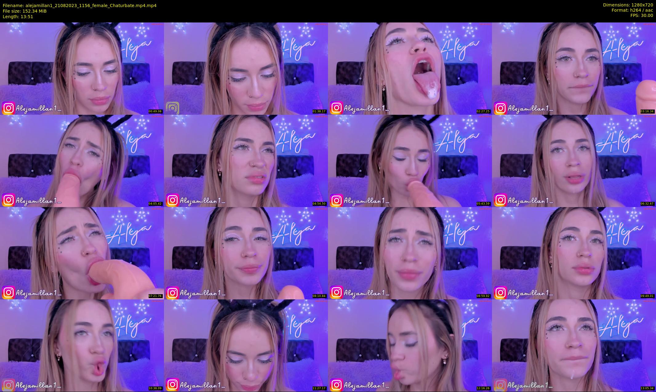 alejamillan1 — 14 minute Chaturbate female cam show recording, 720p, Aug 21, 2023