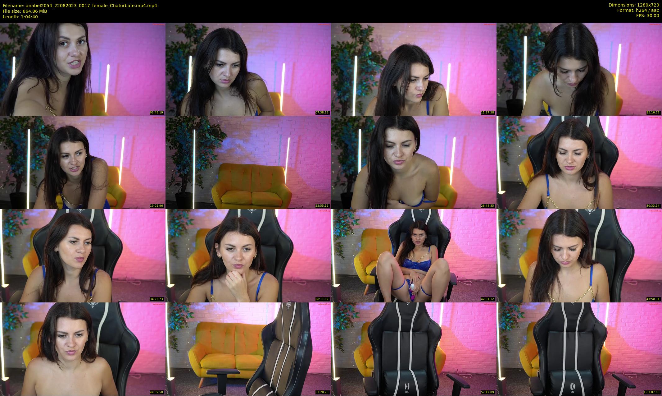 anabel2054 — 65 minute Chaturbate female cam show recording, 720p, Aug 22, 2023
