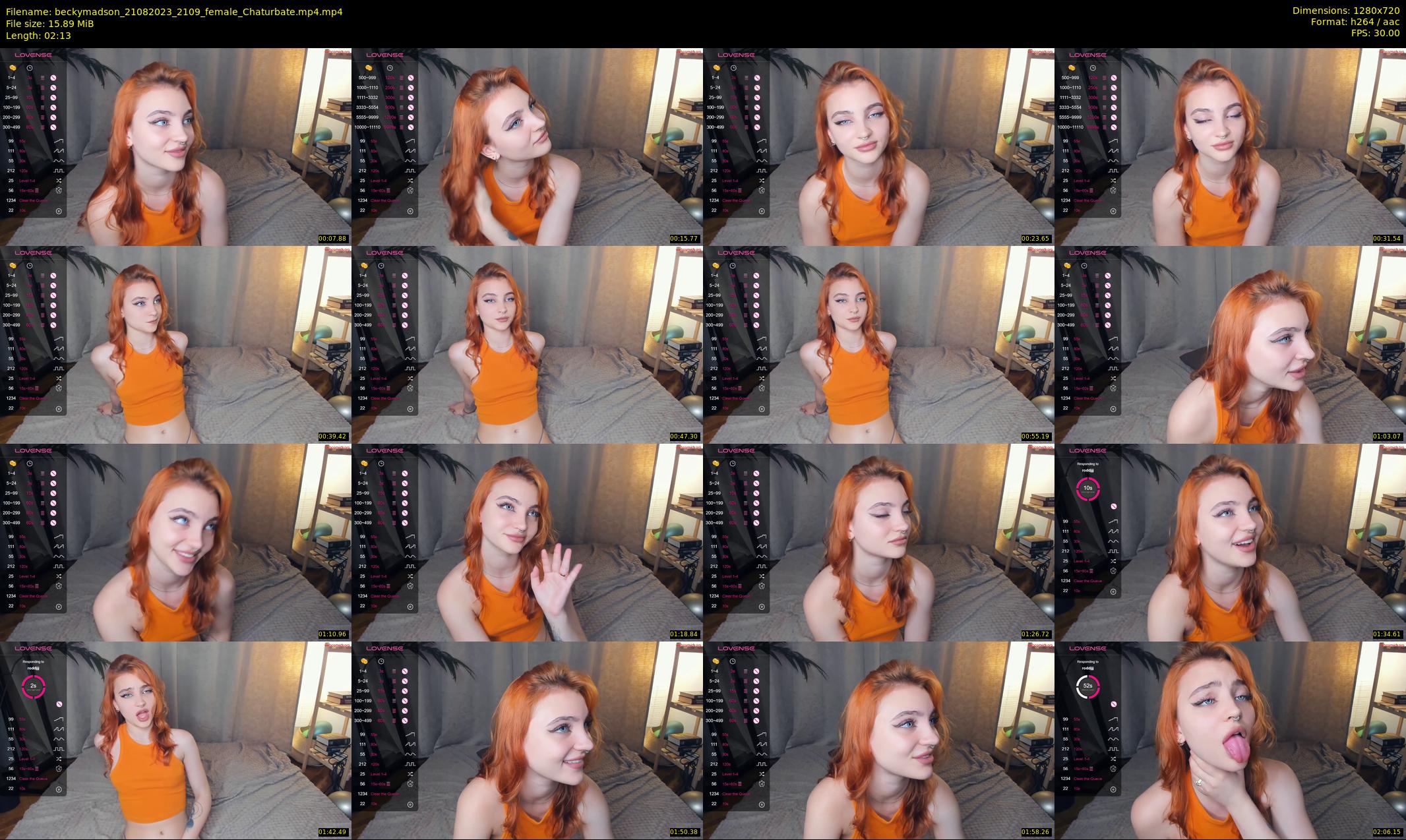 beckymadson — 3 minute Chaturbate female cam show recording, 720p, Aug 21, 2023