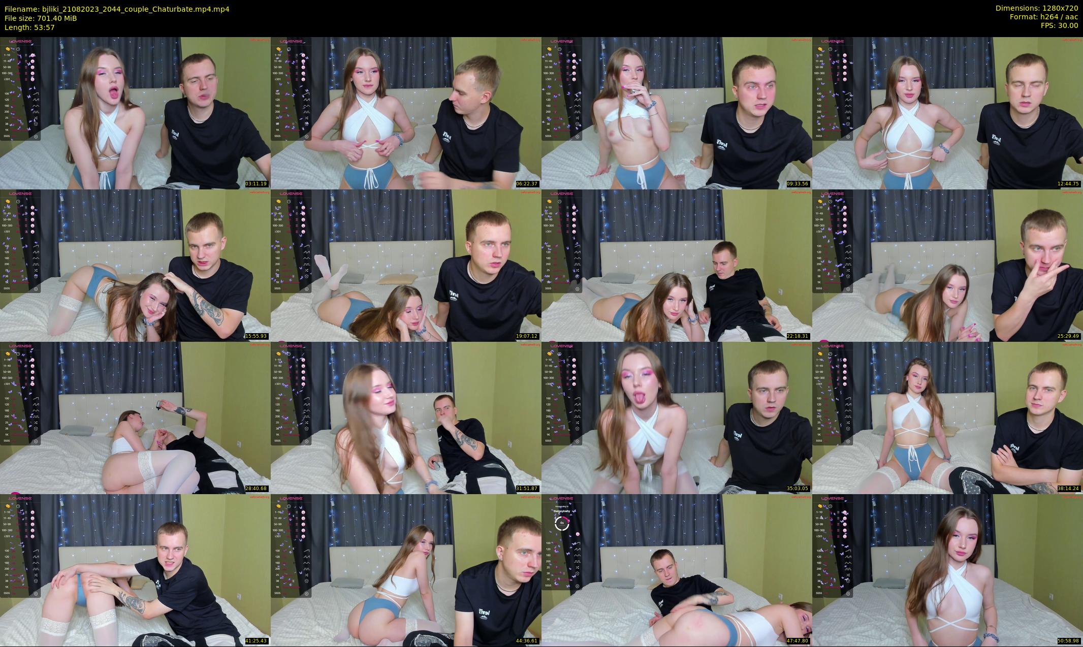 bjliki — 54 minute Chaturbate couple cam show recording, 720p, Aug 21, 2023