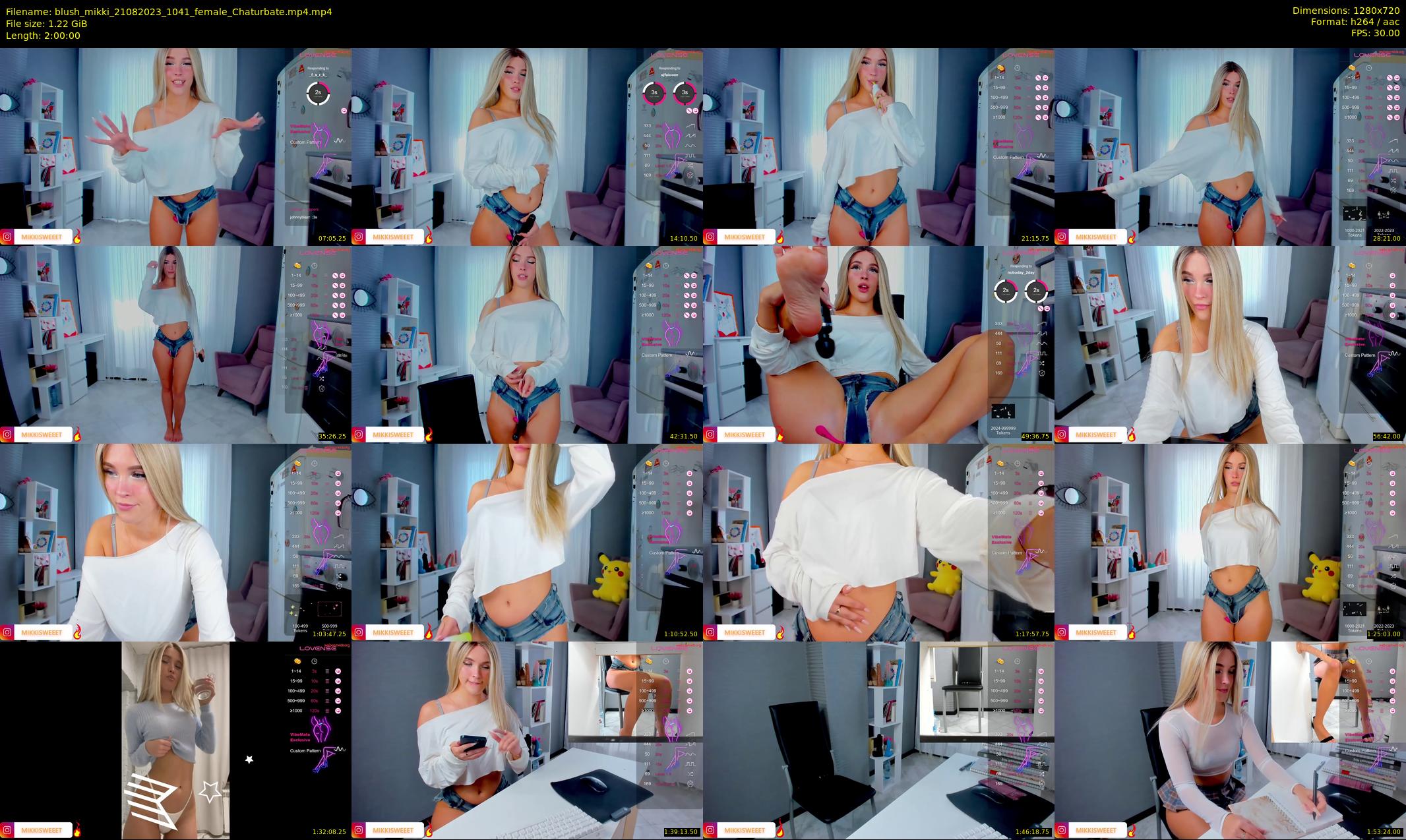 blush_mikki — 120 minute Chaturbate female cam show recording, 720p, Aug 21, 2023