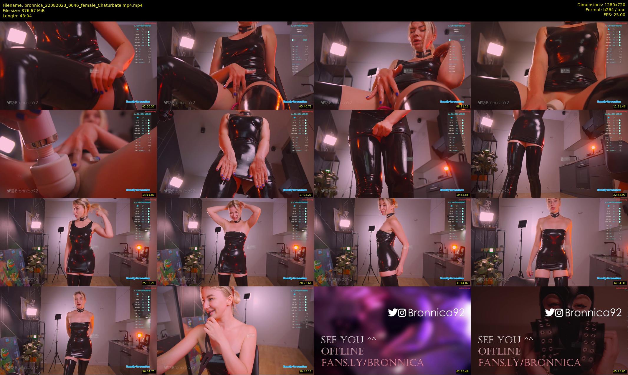 bronnica — 49 minute Chaturbate female cam show recording, 720p, Aug 22, 2023