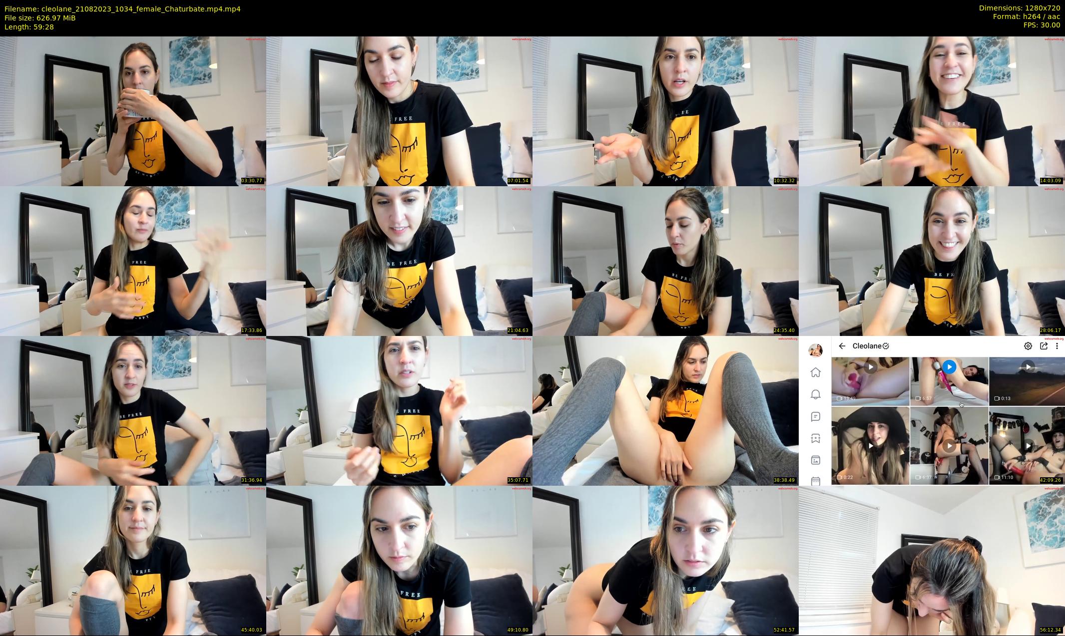 cleolane — 60 minute Chaturbate female cam show recording, 720p, Aug 21, 2023