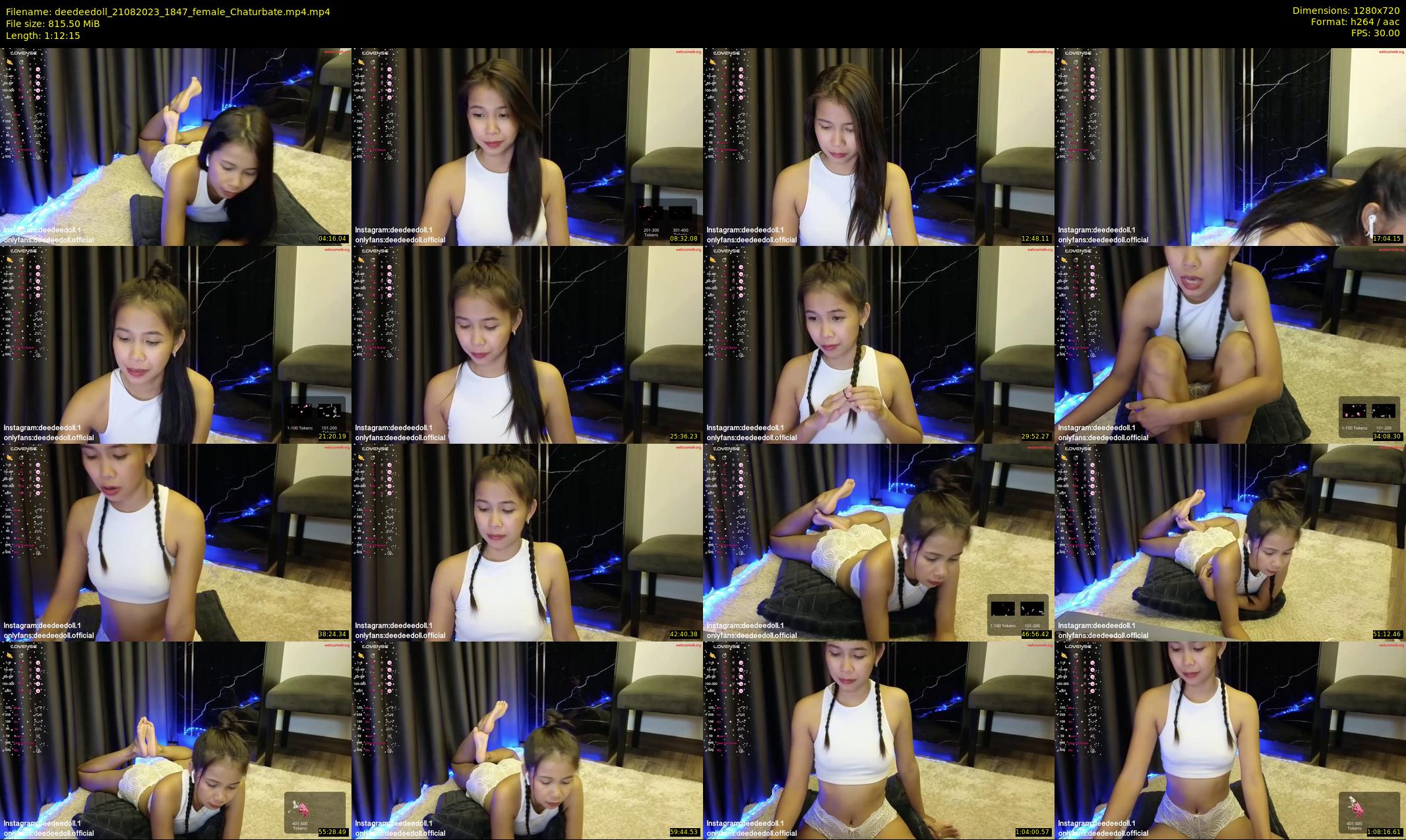 deedeedoll — 73 minute Chaturbate female cam show recording, 720p, Aug 21, 2023