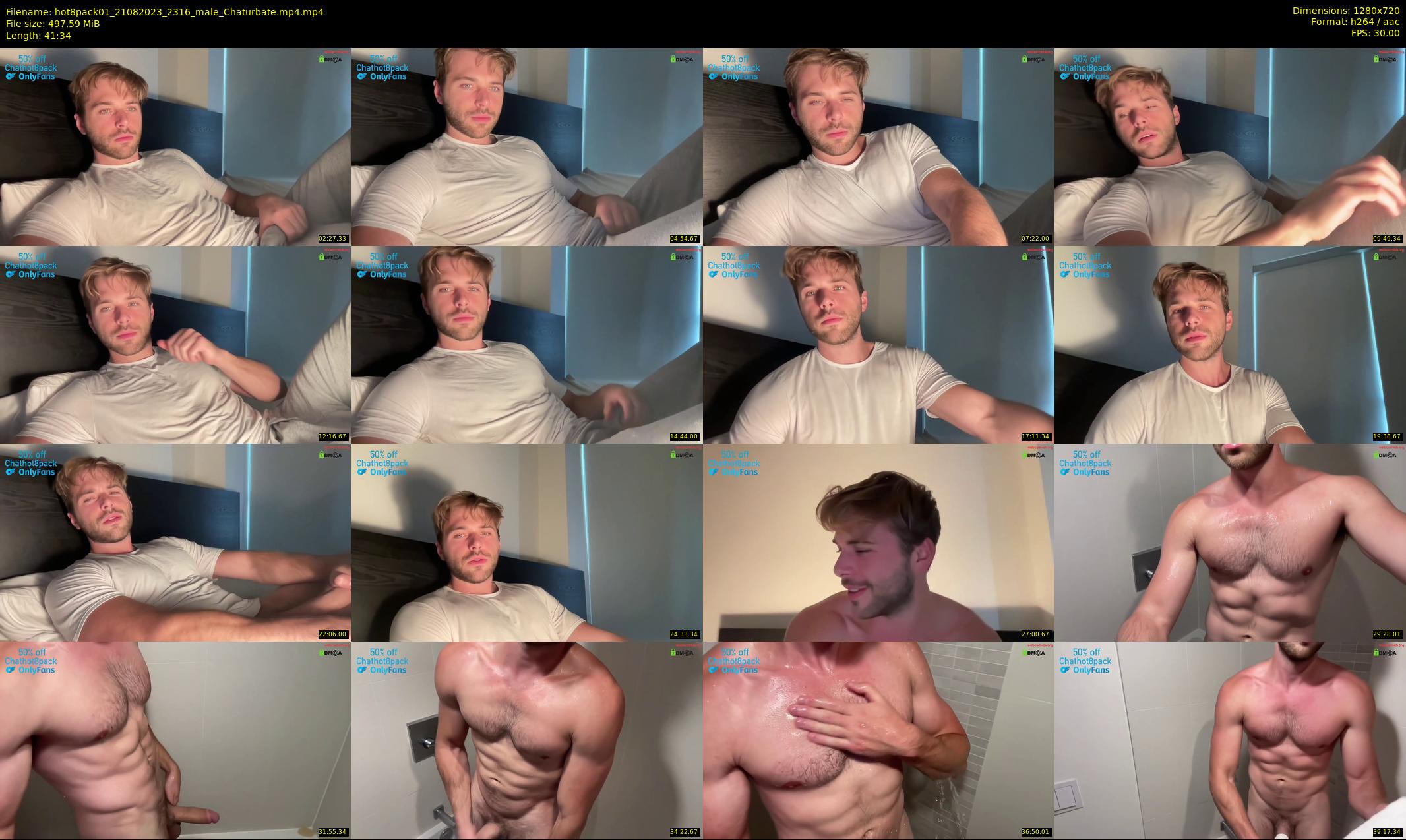 hot8pack01 — 42 minute Chaturbate male cam show recording, 720p, Aug 21, 2023