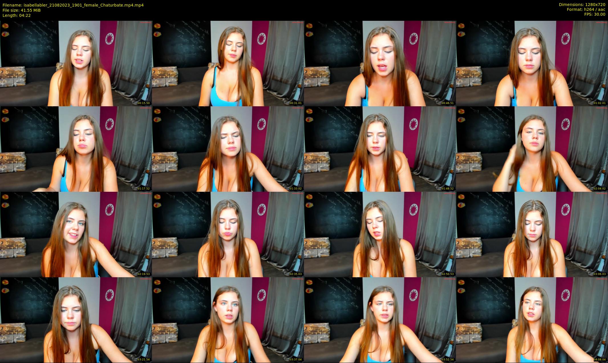 isabellabler — 5 minute Chaturbate female cam show recording, 720p, Aug 21, 2023