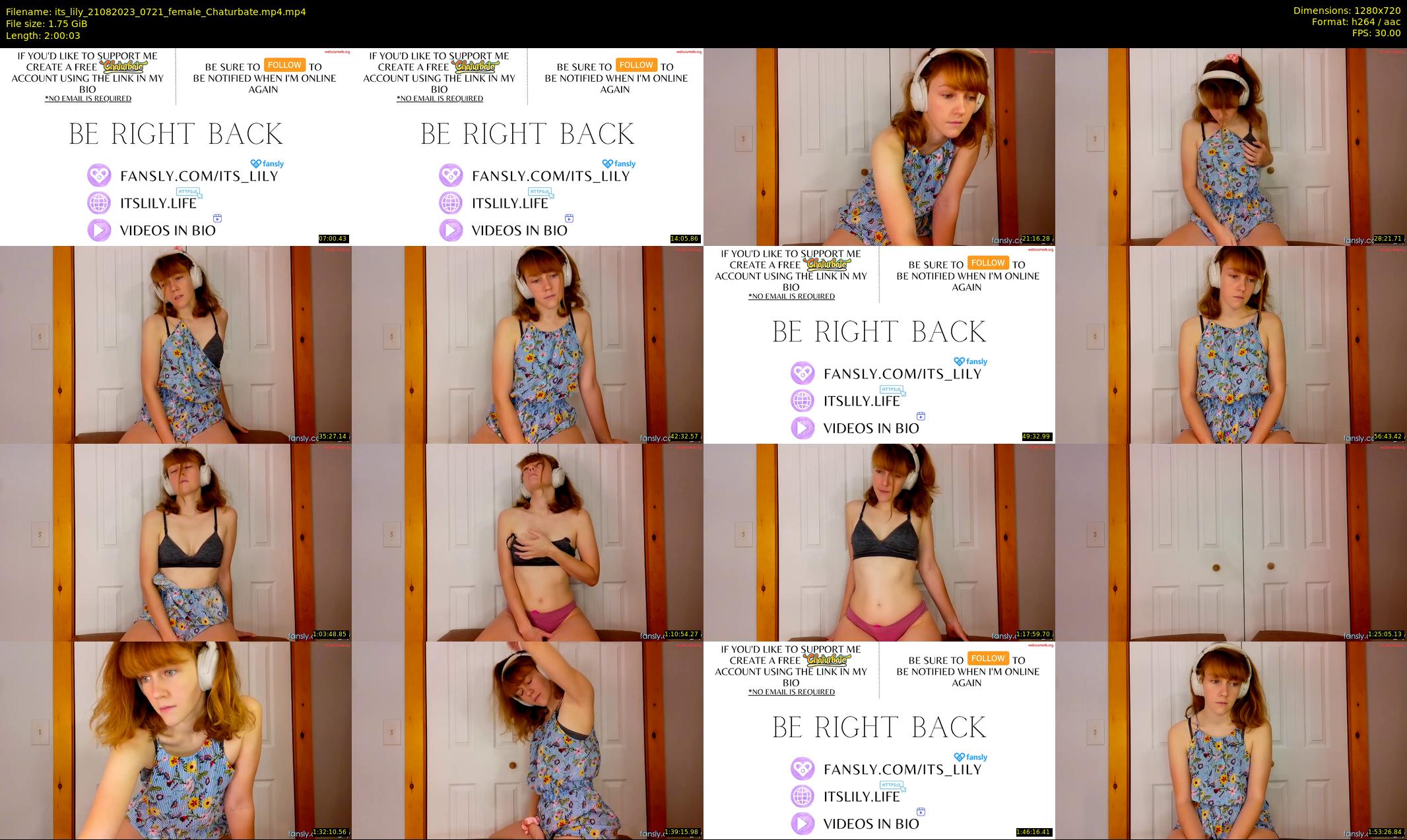 its_lily — 121 minute Chaturbate female cam show recording, 720p, Aug 21, 2023