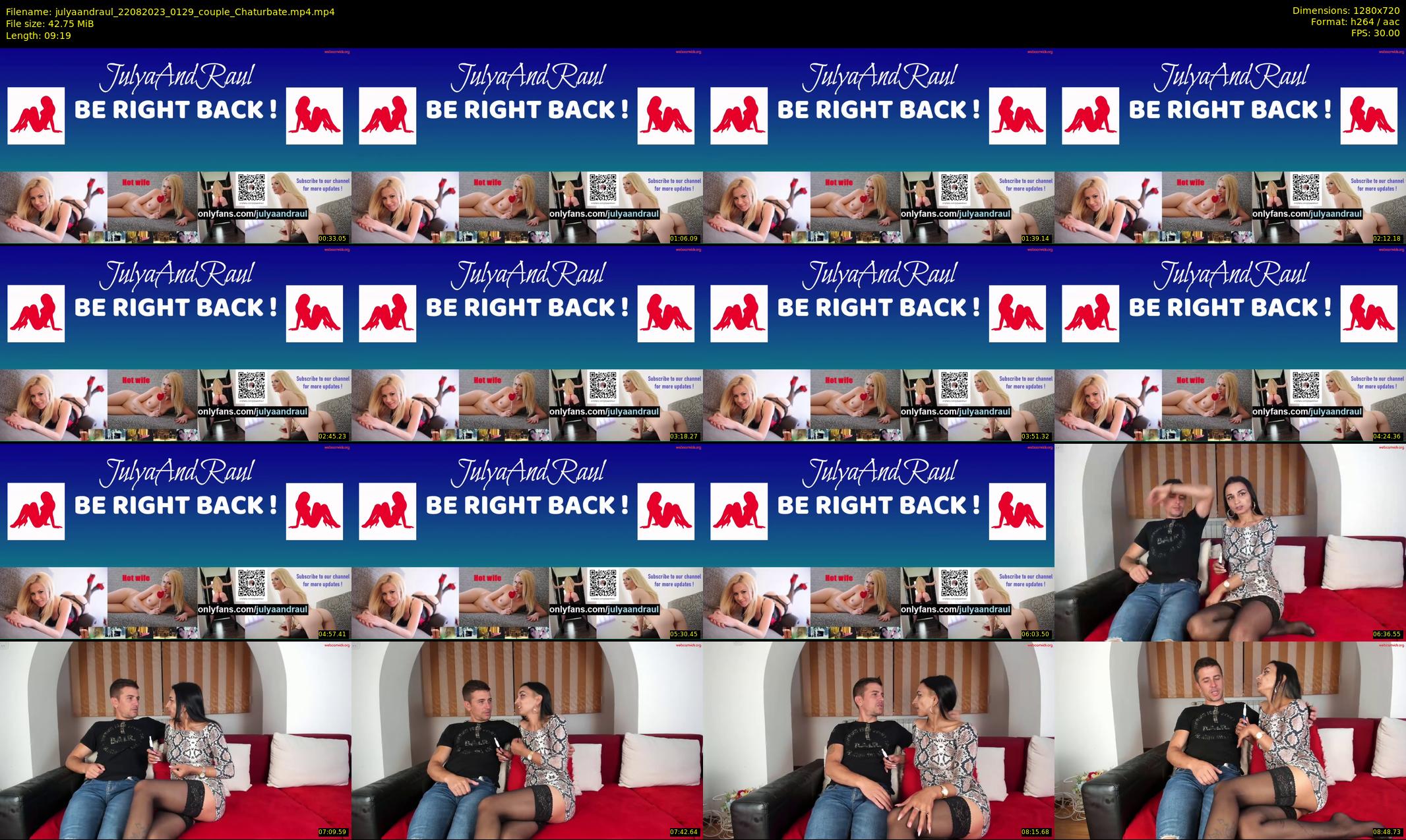 julyaandraul — 10 minute Chaturbate couple cam show recording, 720p, Aug 22, 2023