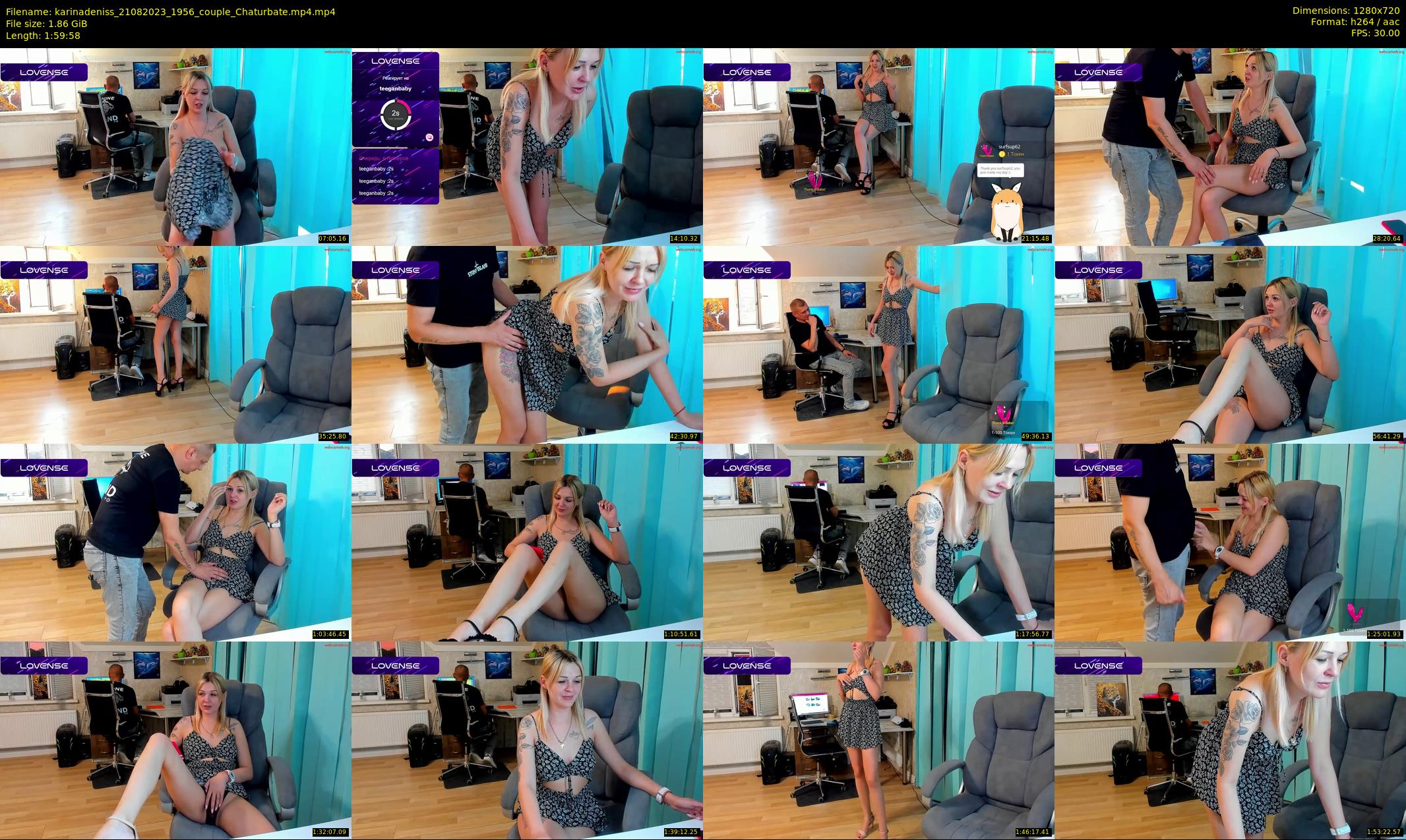 karinadeniss — 120 minute Chaturbate couple cam show recording, 720p, Aug 21, 2023