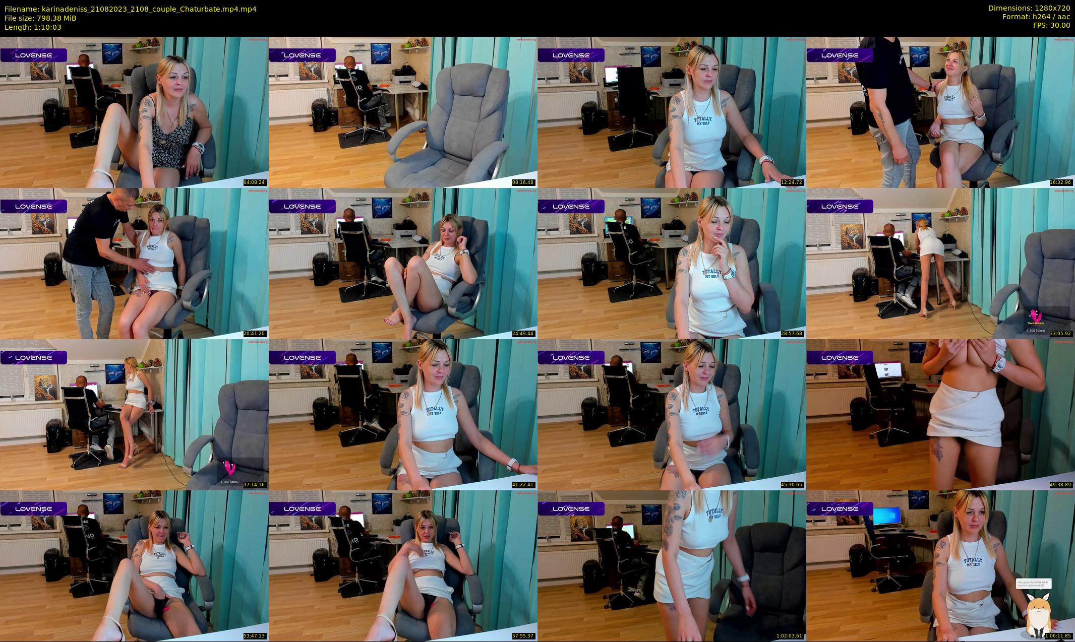 karinadeniss — 71 minute Chaturbate couple cam show recording, 720p, Aug 21, 2023
