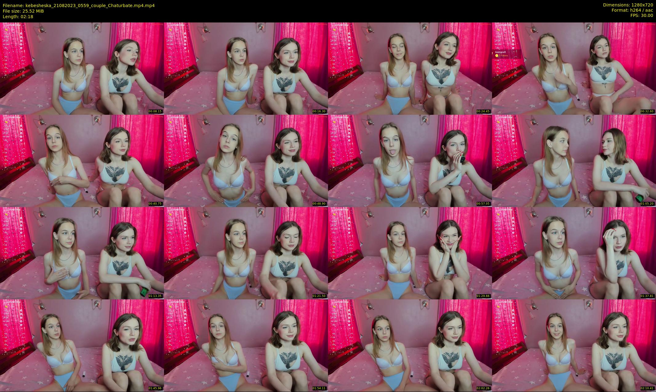 kebesheska — 3 minute Chaturbate couple cam show recording, 720p, Aug 21, 2023