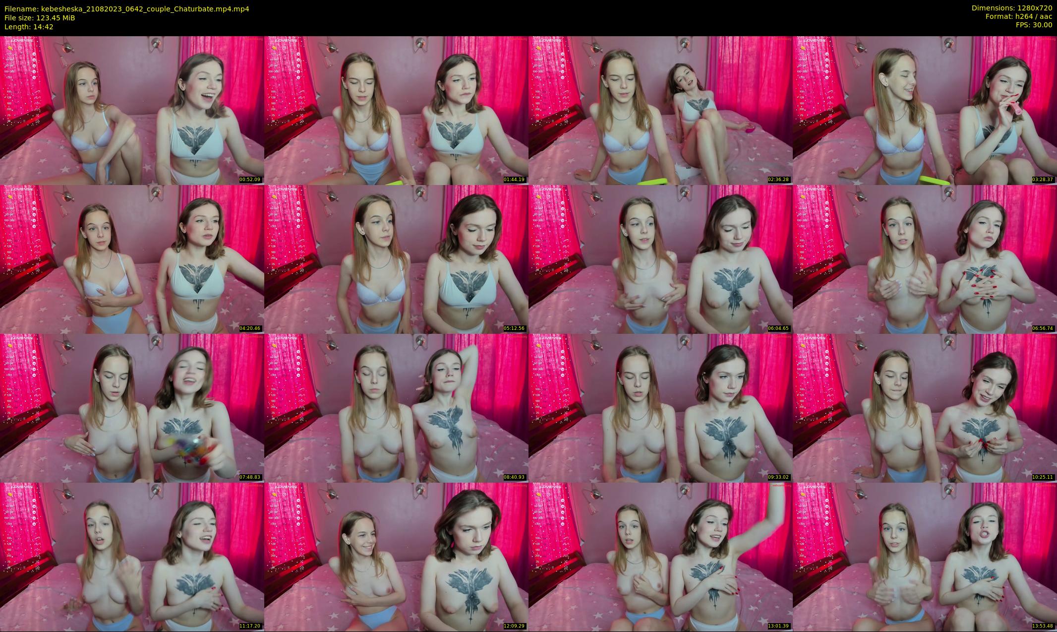 kebesheska — 15 minute Chaturbate couple cam show recording, 720p, Aug 21, 2023