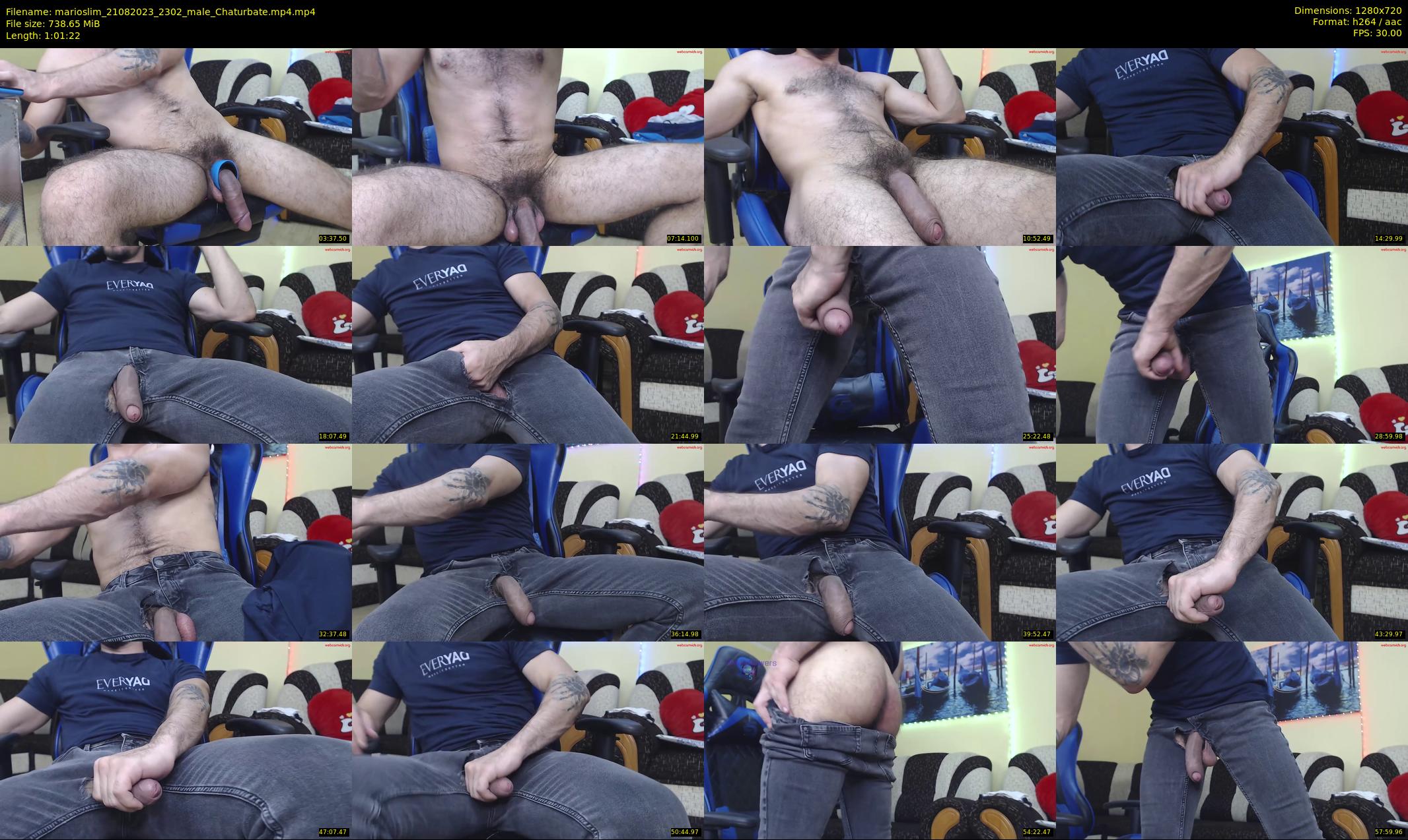 marioslim — 62 minute Chaturbate male cam show recording, 720p, Aug 21, 2023