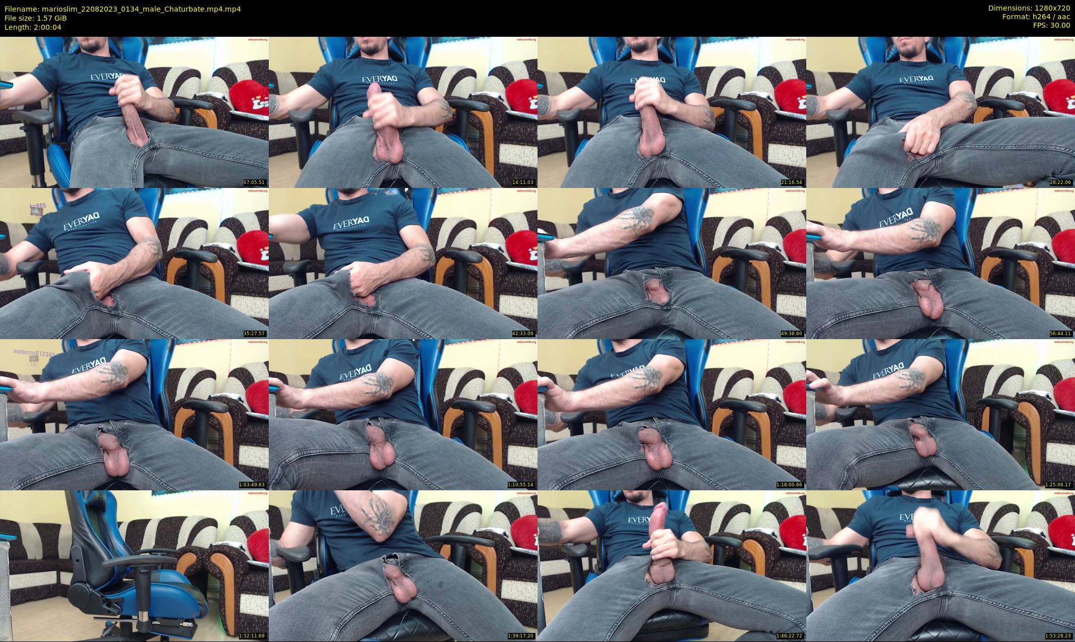 marioslim — 121 minute Chaturbate male cam show recording, 720p, Aug 22, 2023